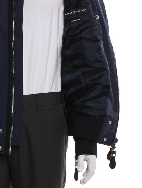 Alexander McQueen Colorblock Pattern Bomber Jacket