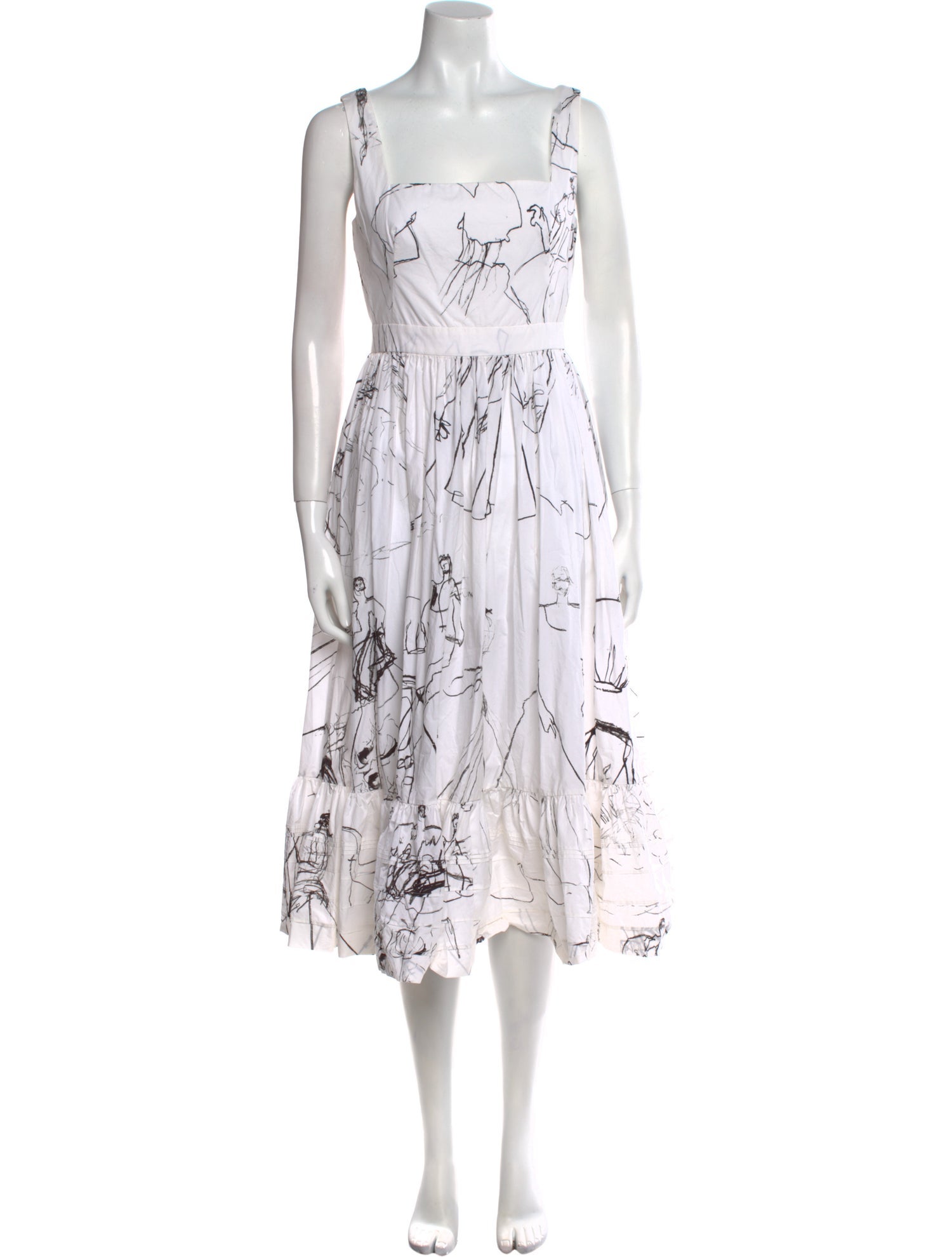 Alexander McQueen Printed Midi Length Dress
