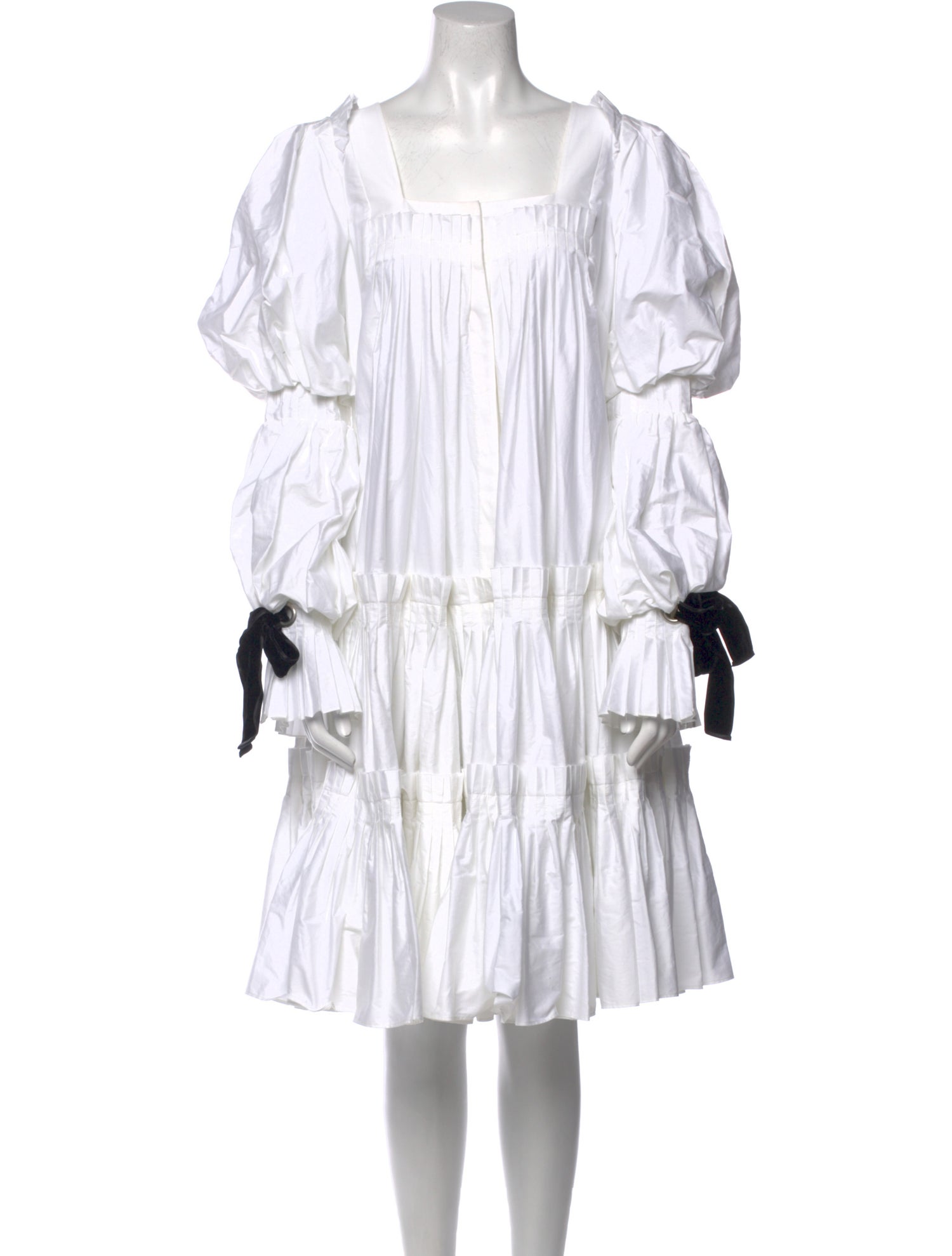 Alexander McQueen Striped Midi Length Dress