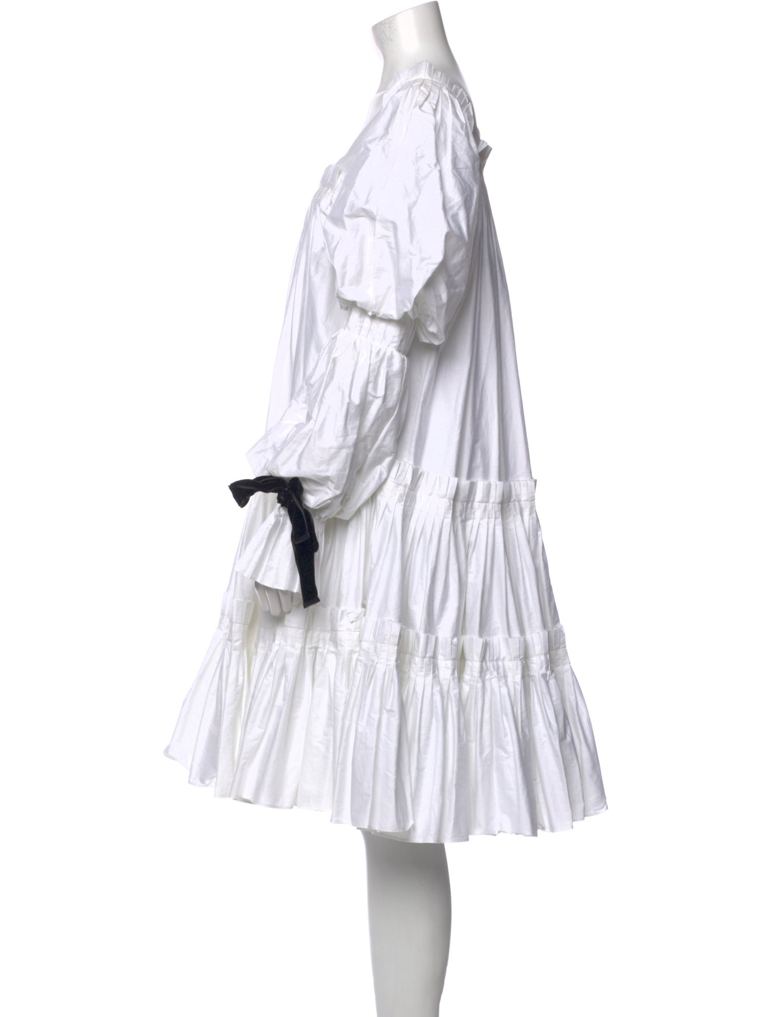 Alexander McQueen Striped Midi Length Dress