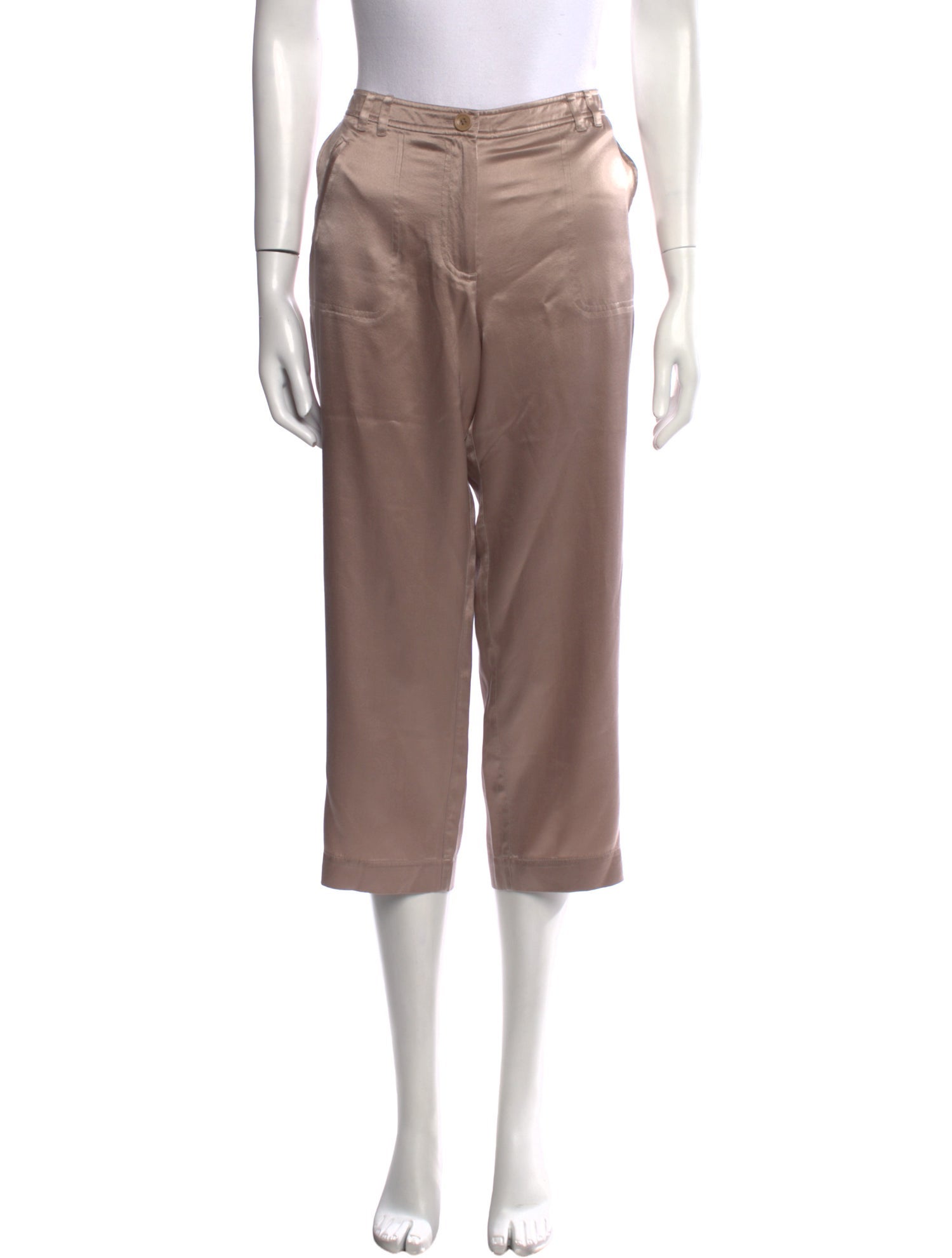 Alexander McQueen Silk Straight Leg Pants