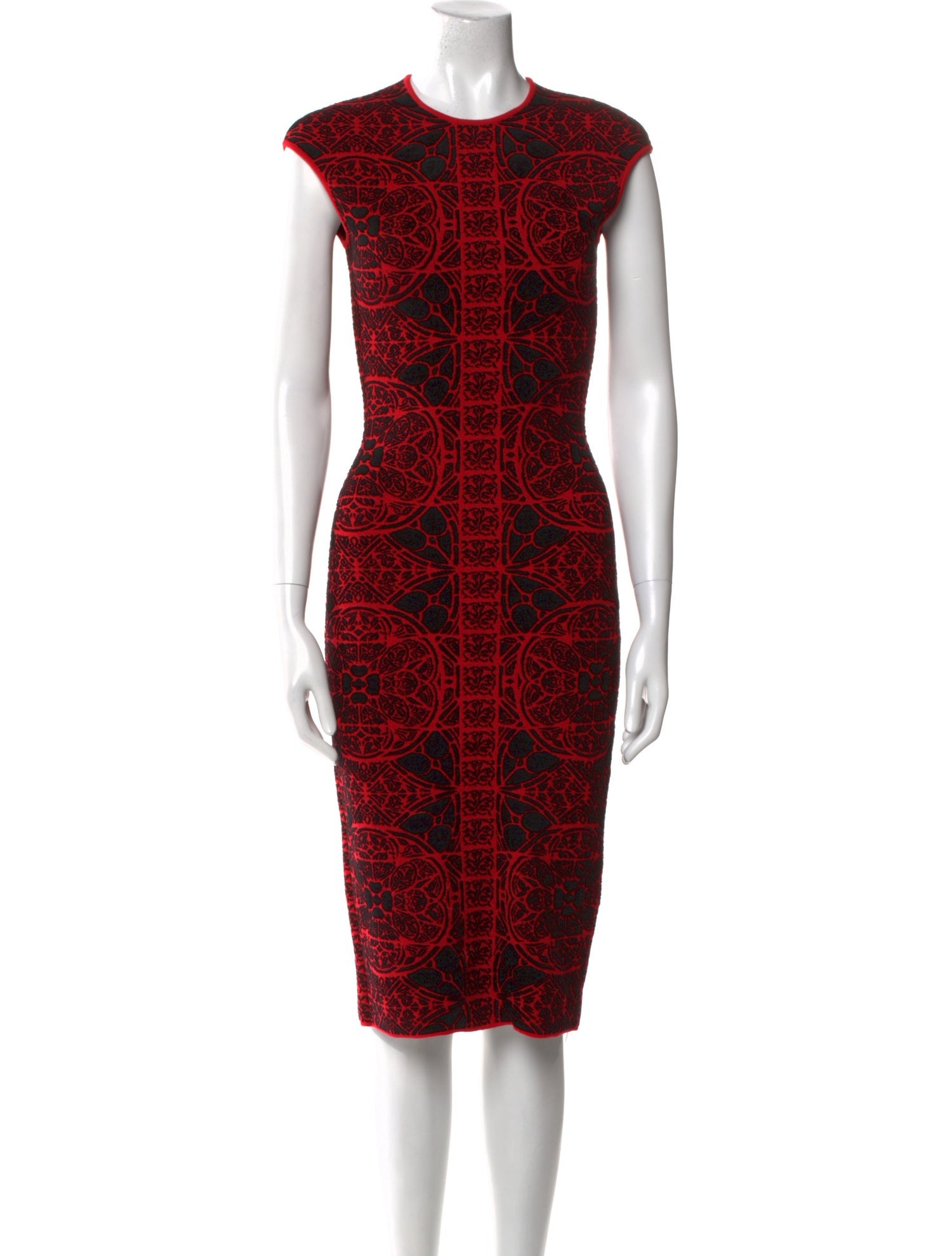 Alexander McQueen Printed Midi Length Dress