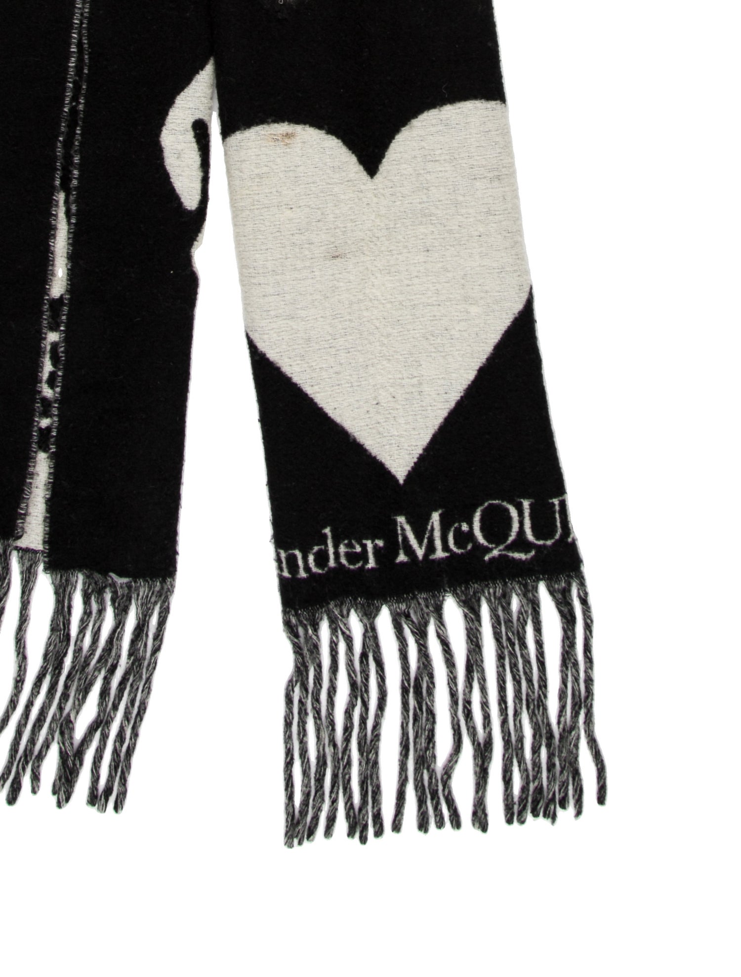 Alexander McQueen Wool Graphic Print Scarf