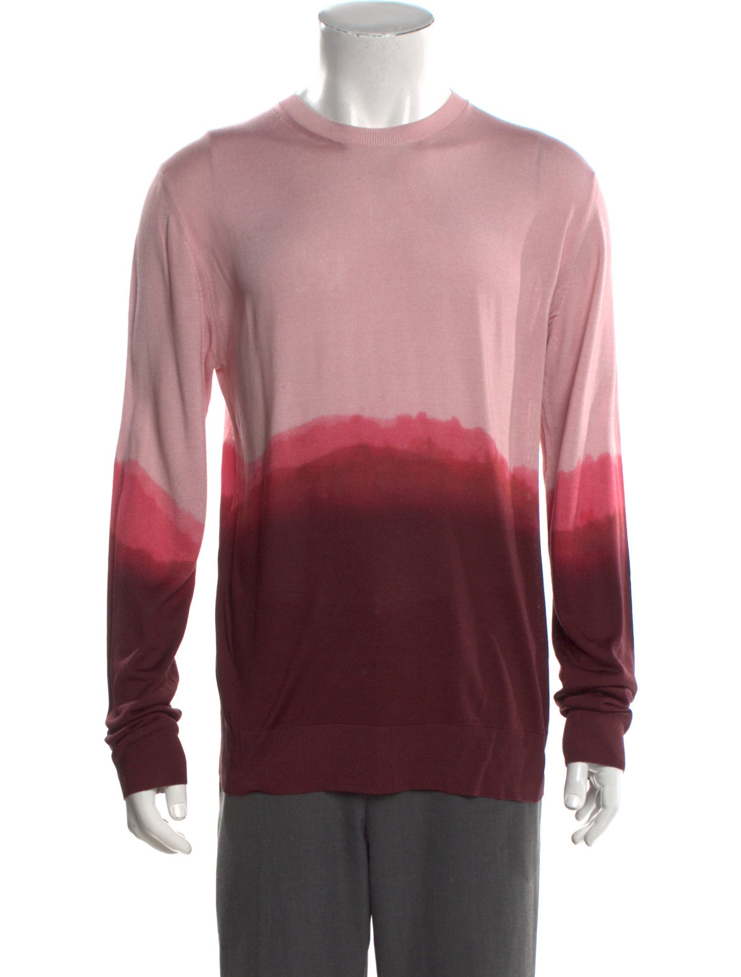 Alexander McQueen Silk Colorblock Pattern Pullover