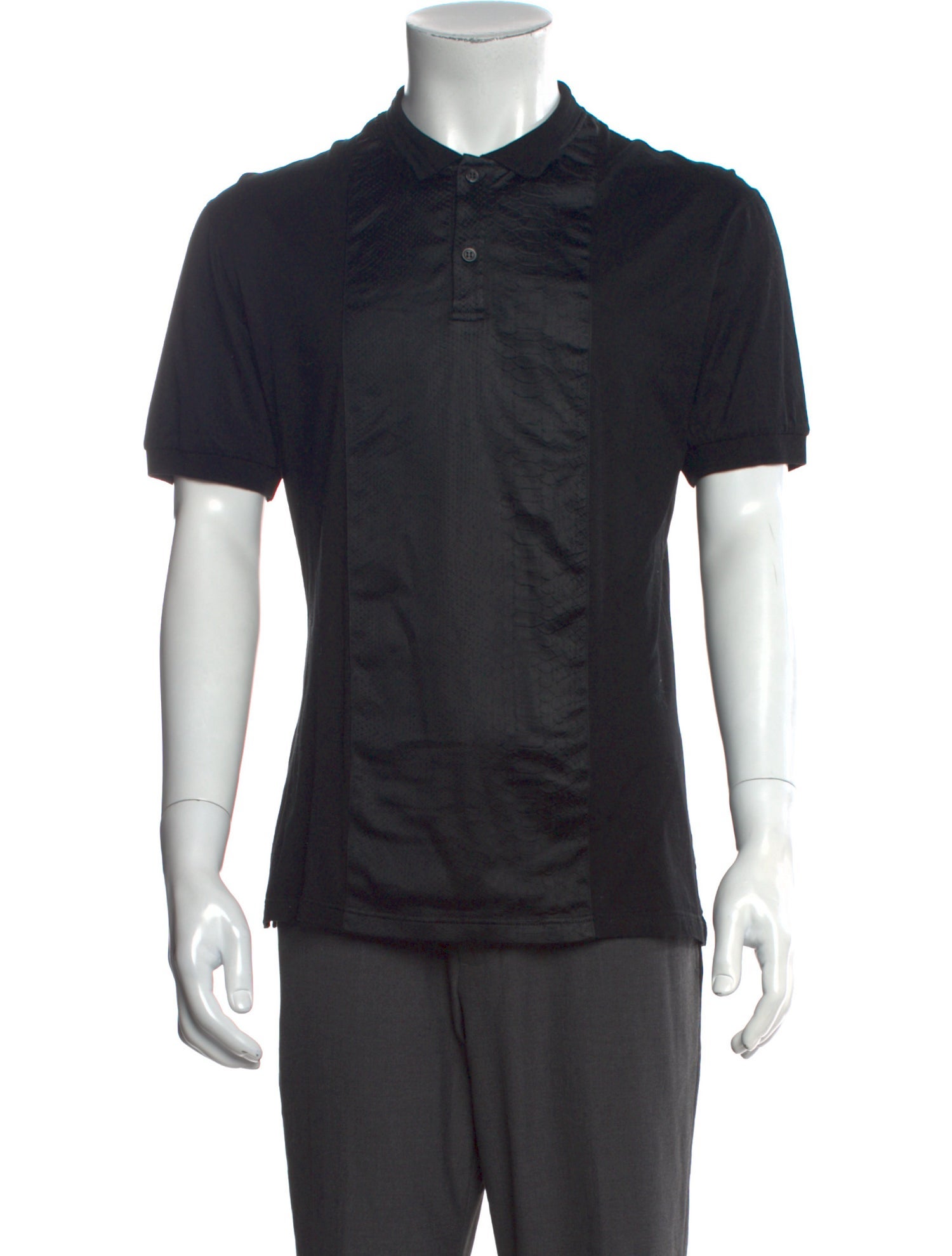 Alexander McQueen Collar Short Sleeve Polo Shirt