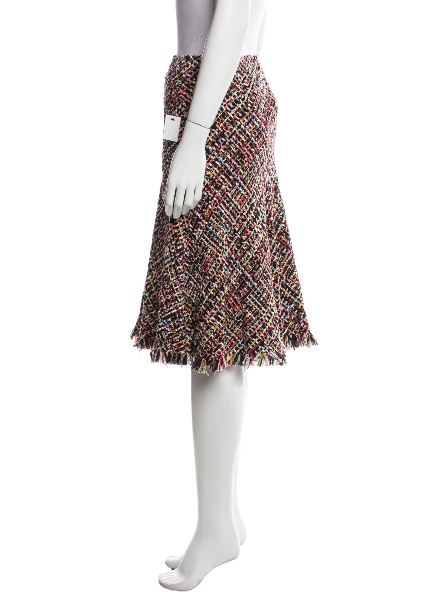 Alexander McQueen Tweed Pattern Knee-Length Skirt