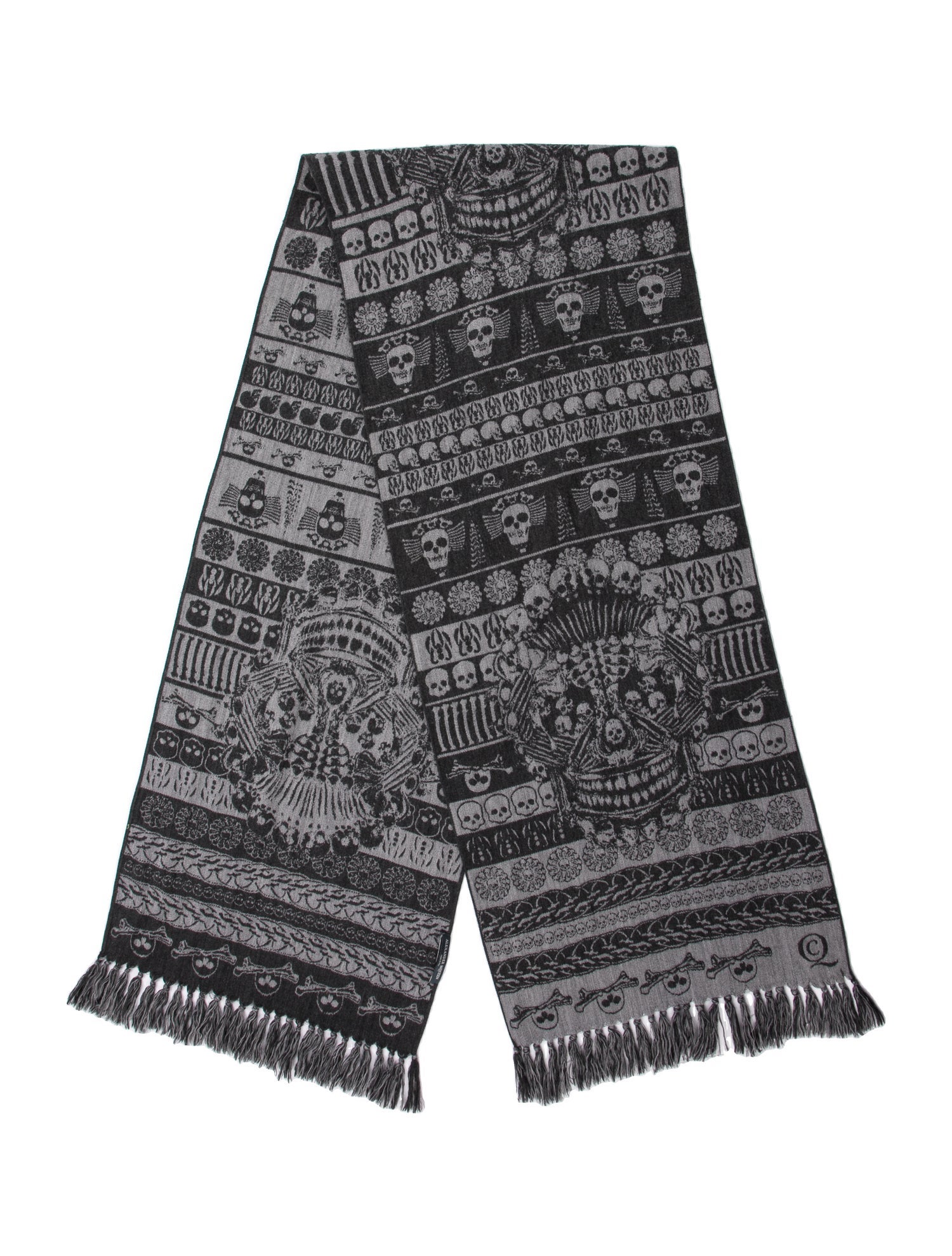 Alexander McQueen Wool Skull Scarf