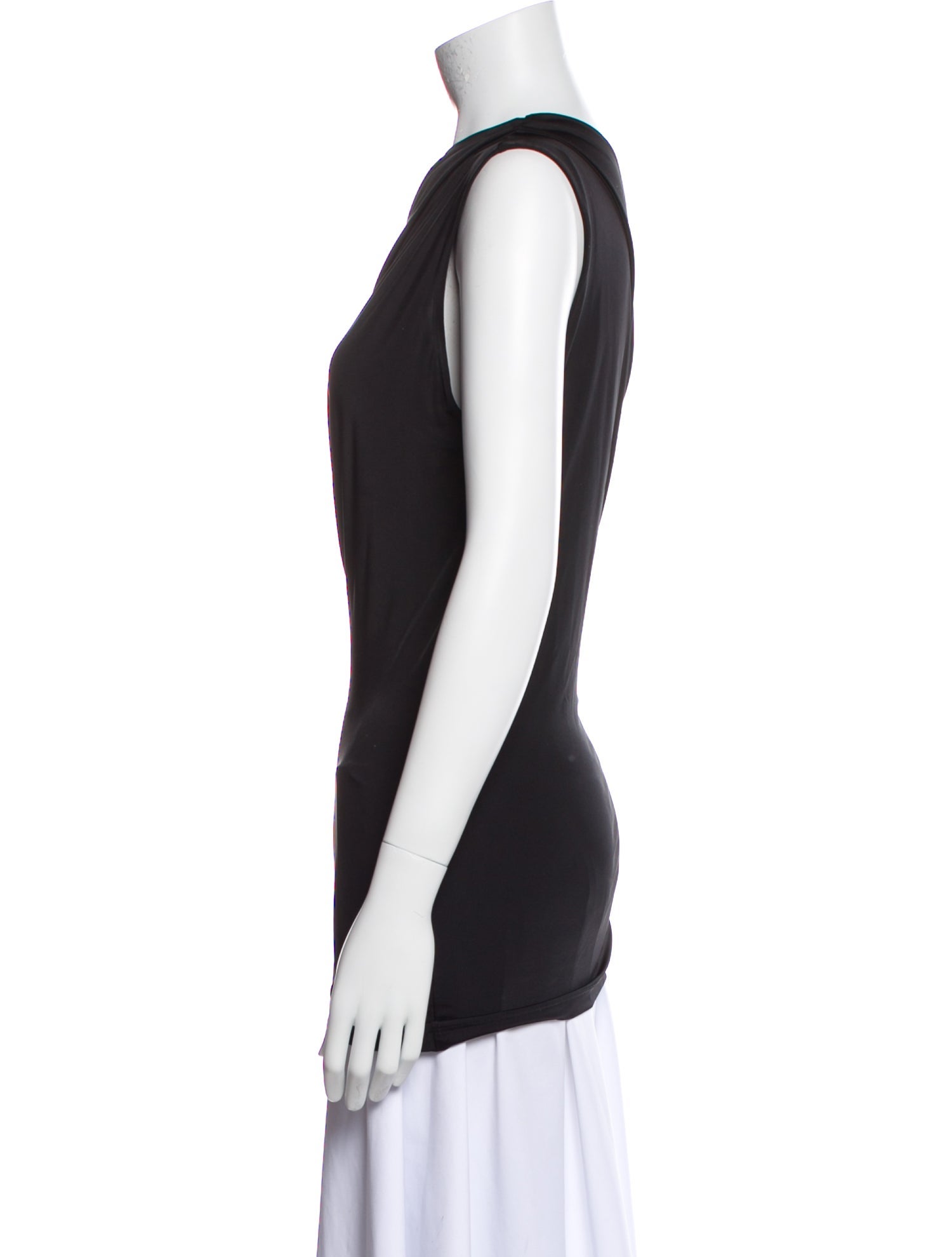 Alexander McQueen One-Shoulder Short Sleeve Top