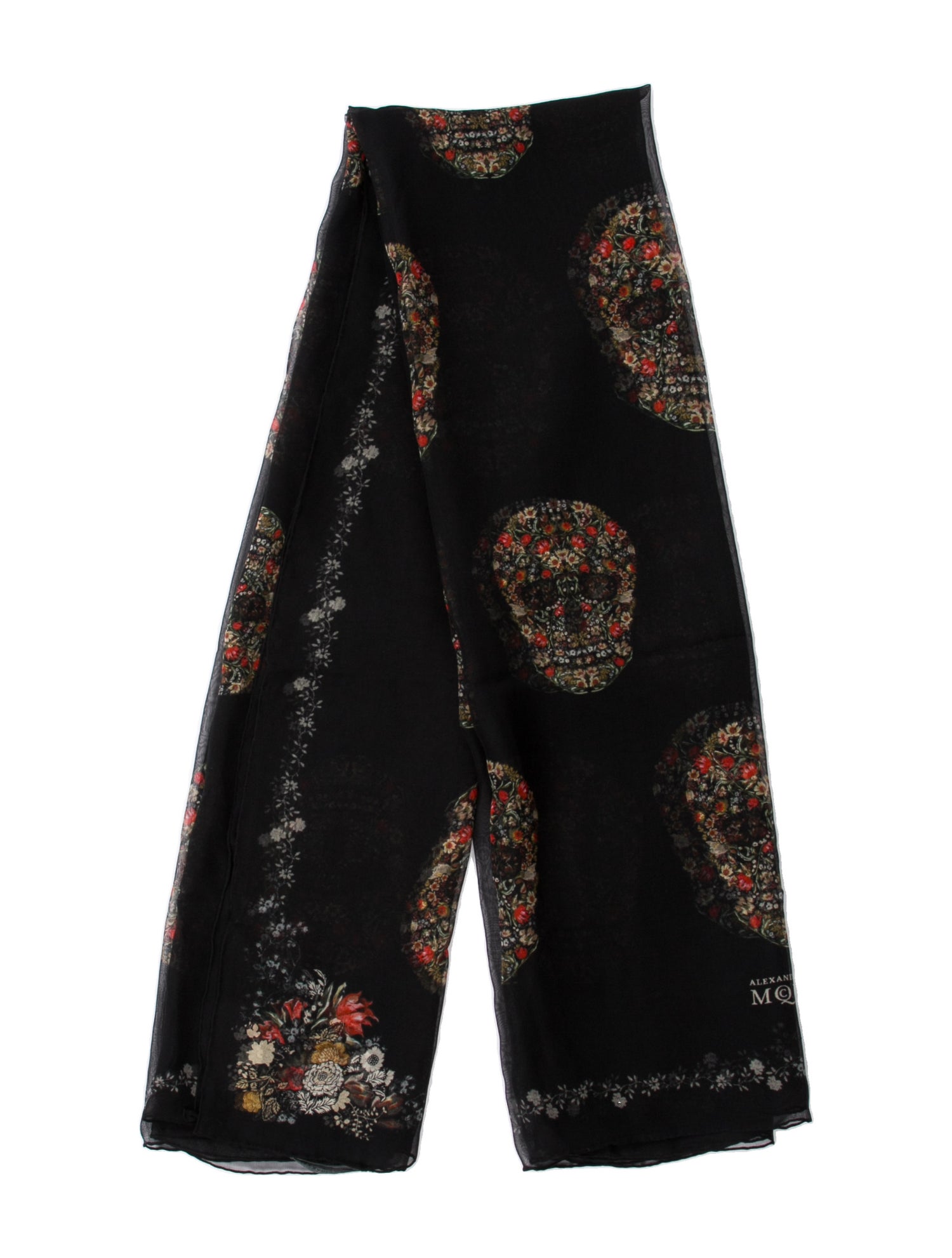 Alexander McQueen Silk Printed Scarf