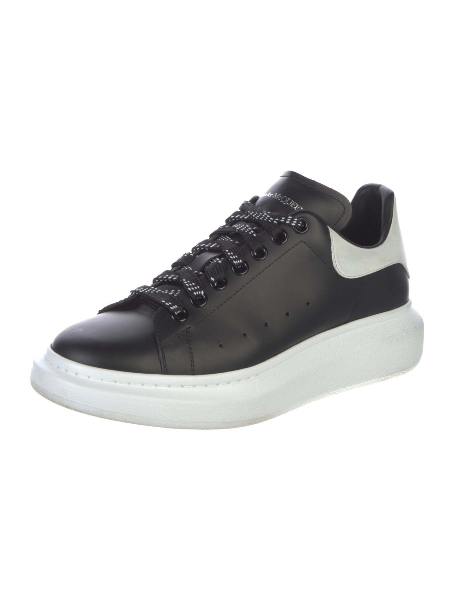 Alexander McQueen Leather Printed Athletic Sneakers