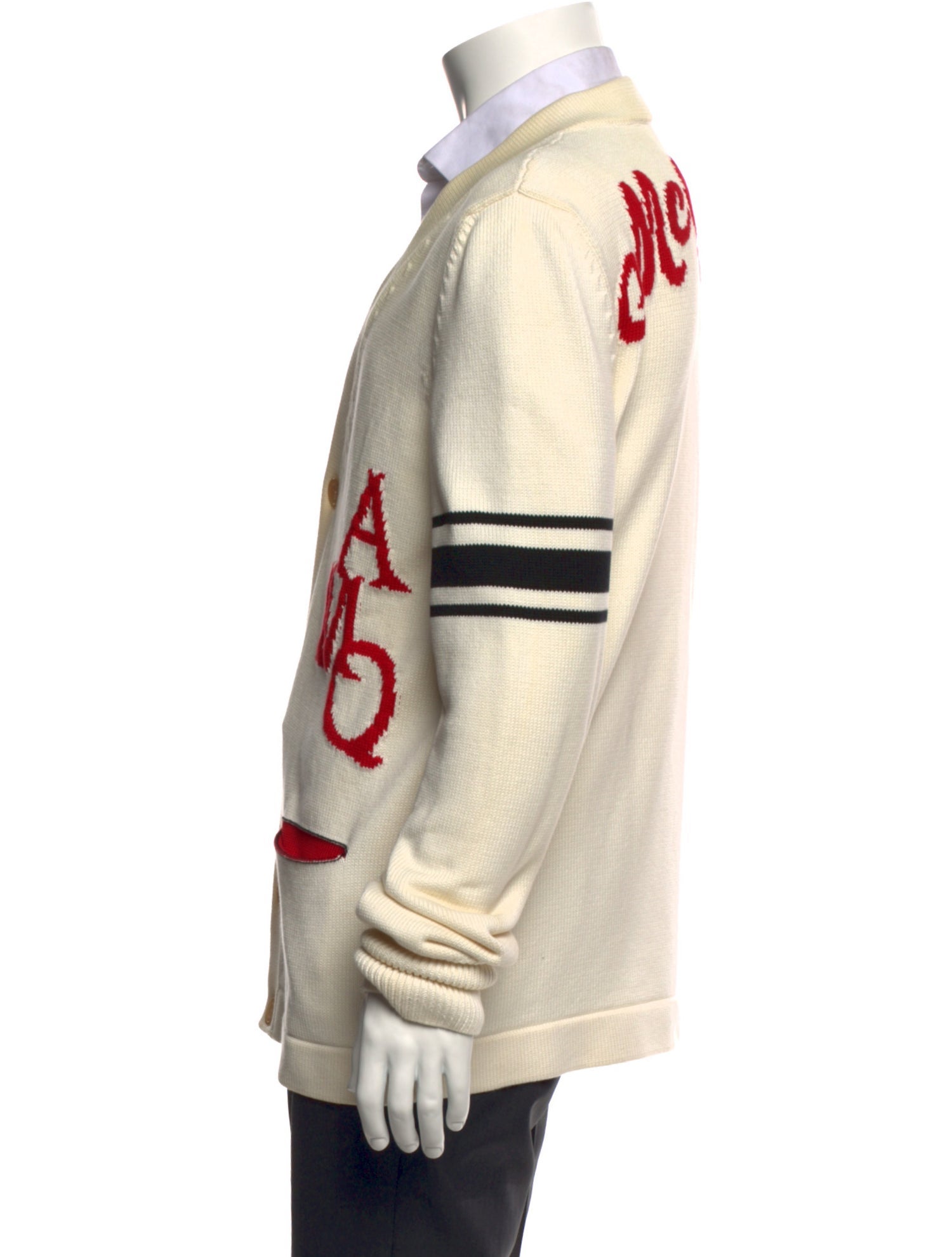 Alexander McQueen Printed V-Neck Cardigan