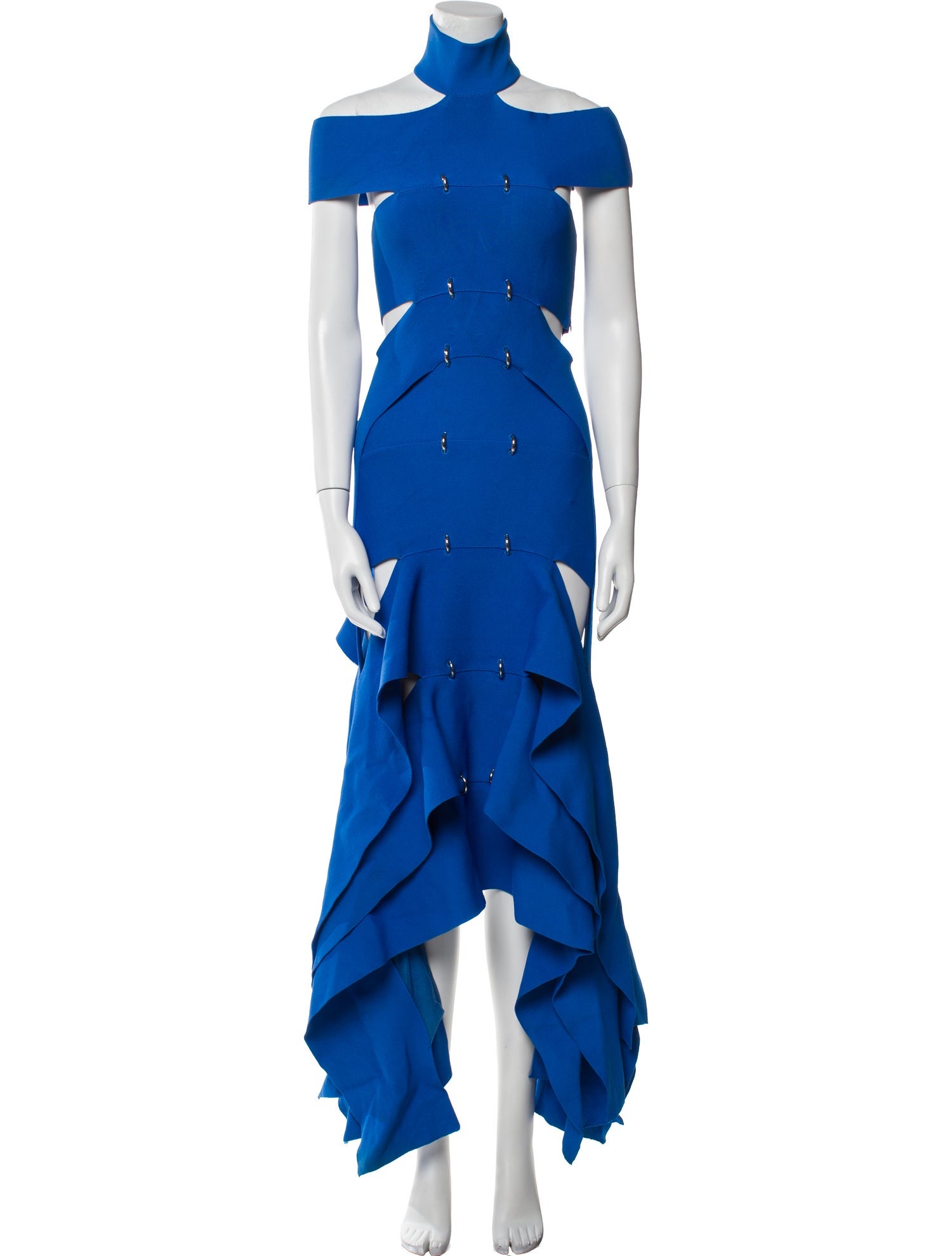 Alexander McQueen Off-The-Shoulder Long Dress