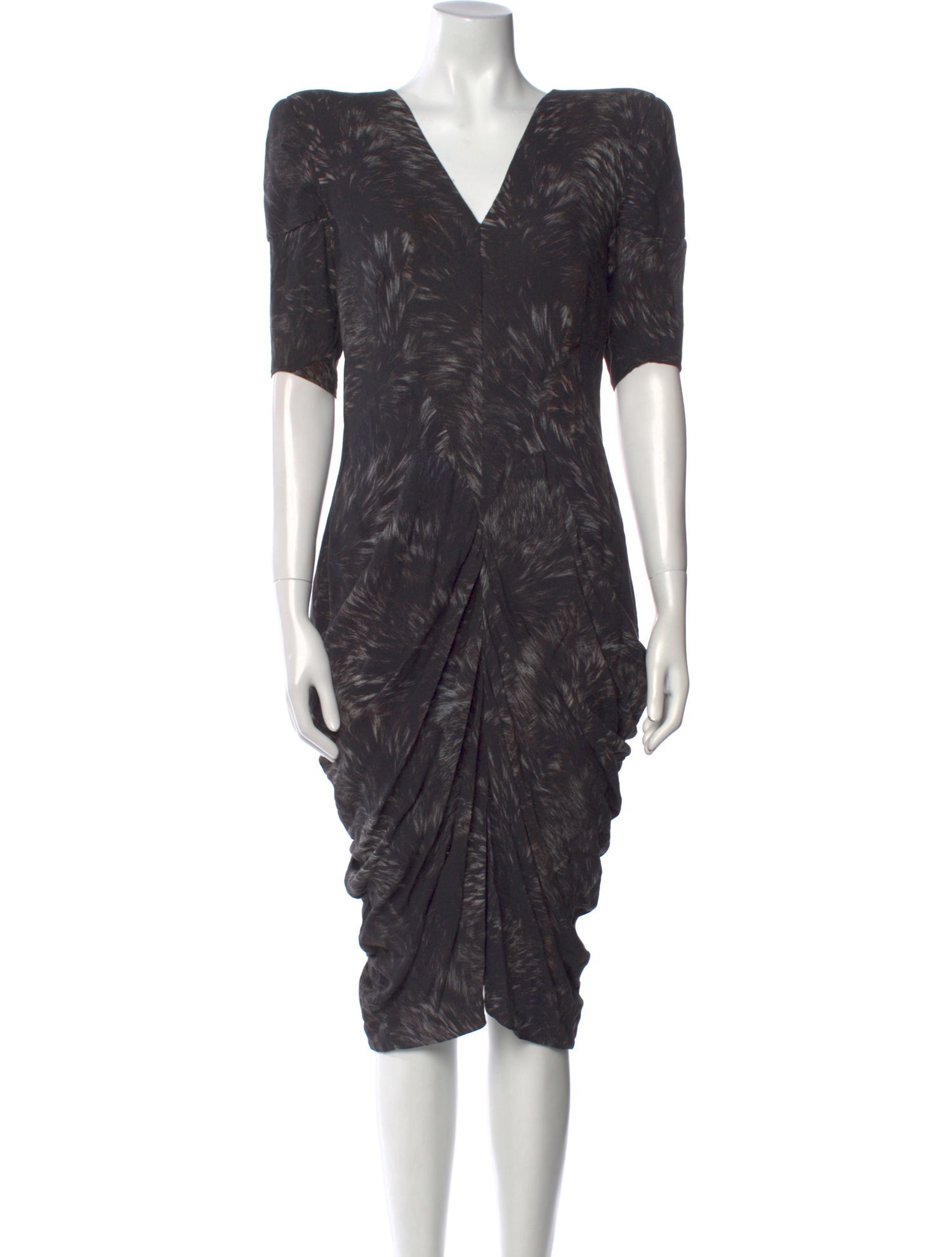Alexander McQueen Printed Midi Length Dress