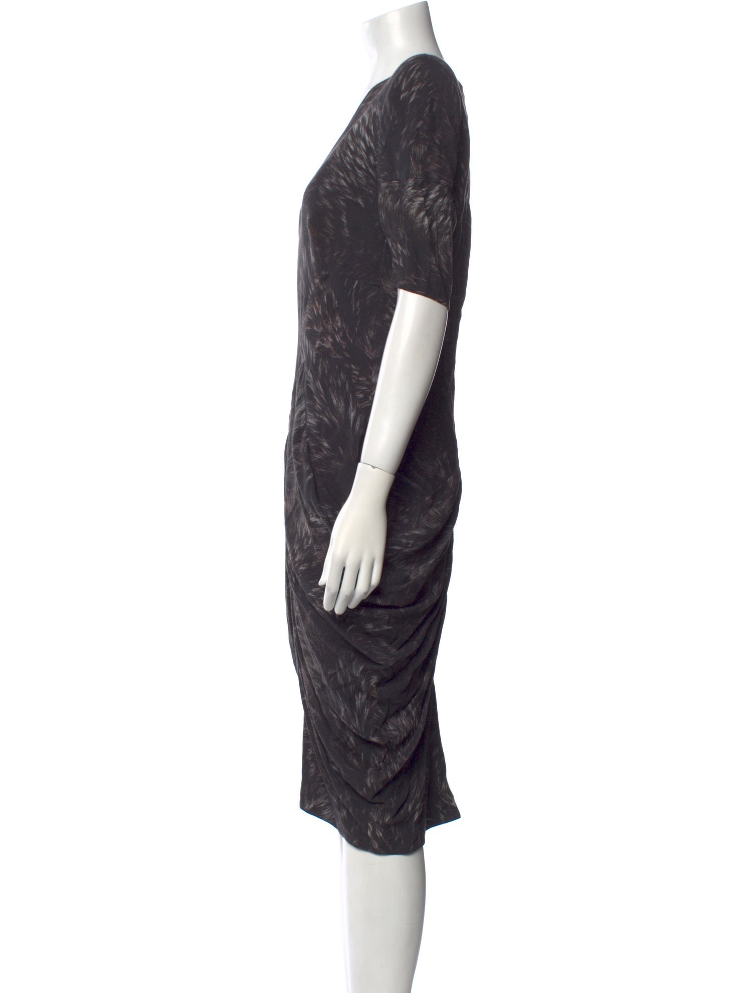 Alexander McQueen Printed Midi Length Dress