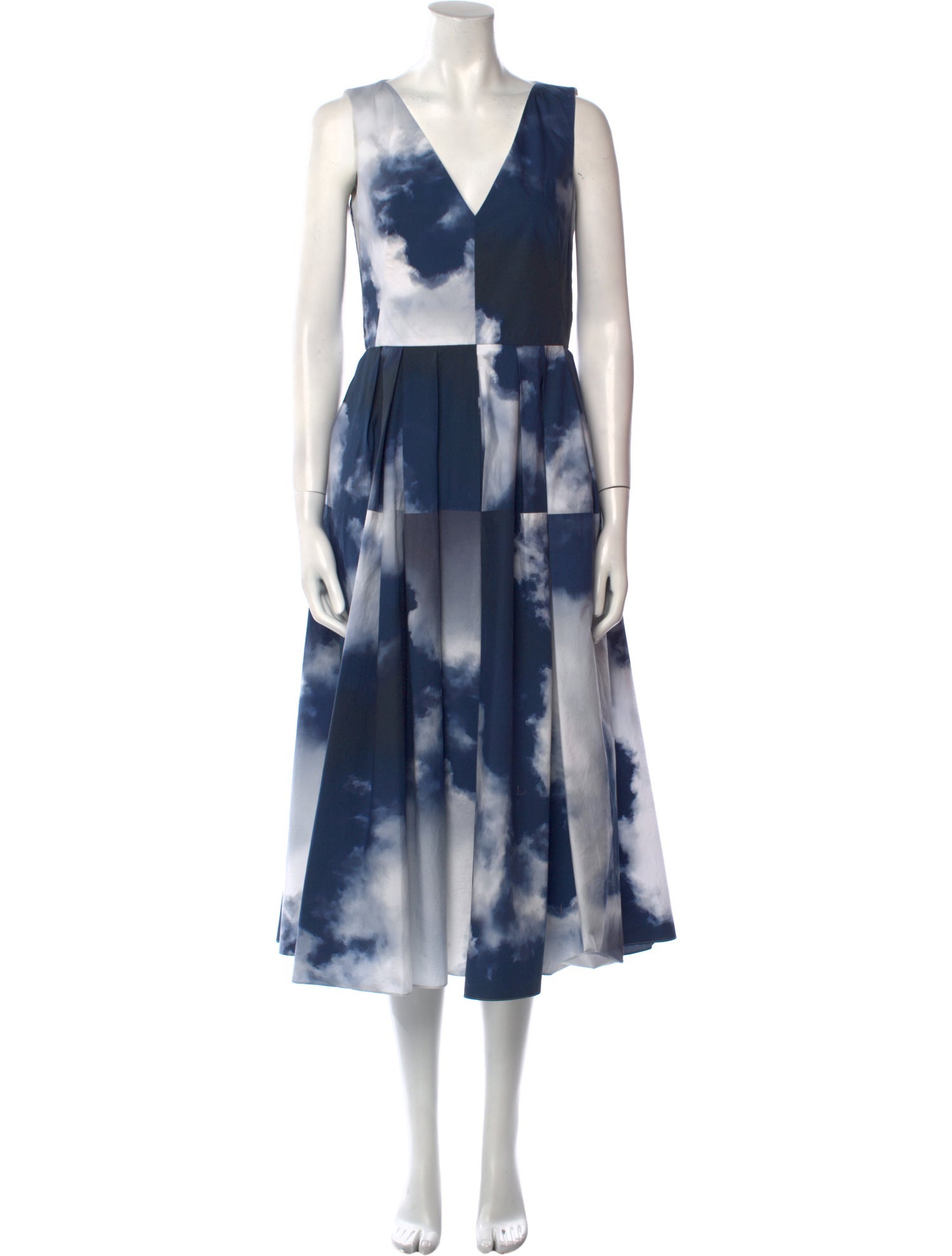 Alexander McQueen Tie-Dye Print Long Dress