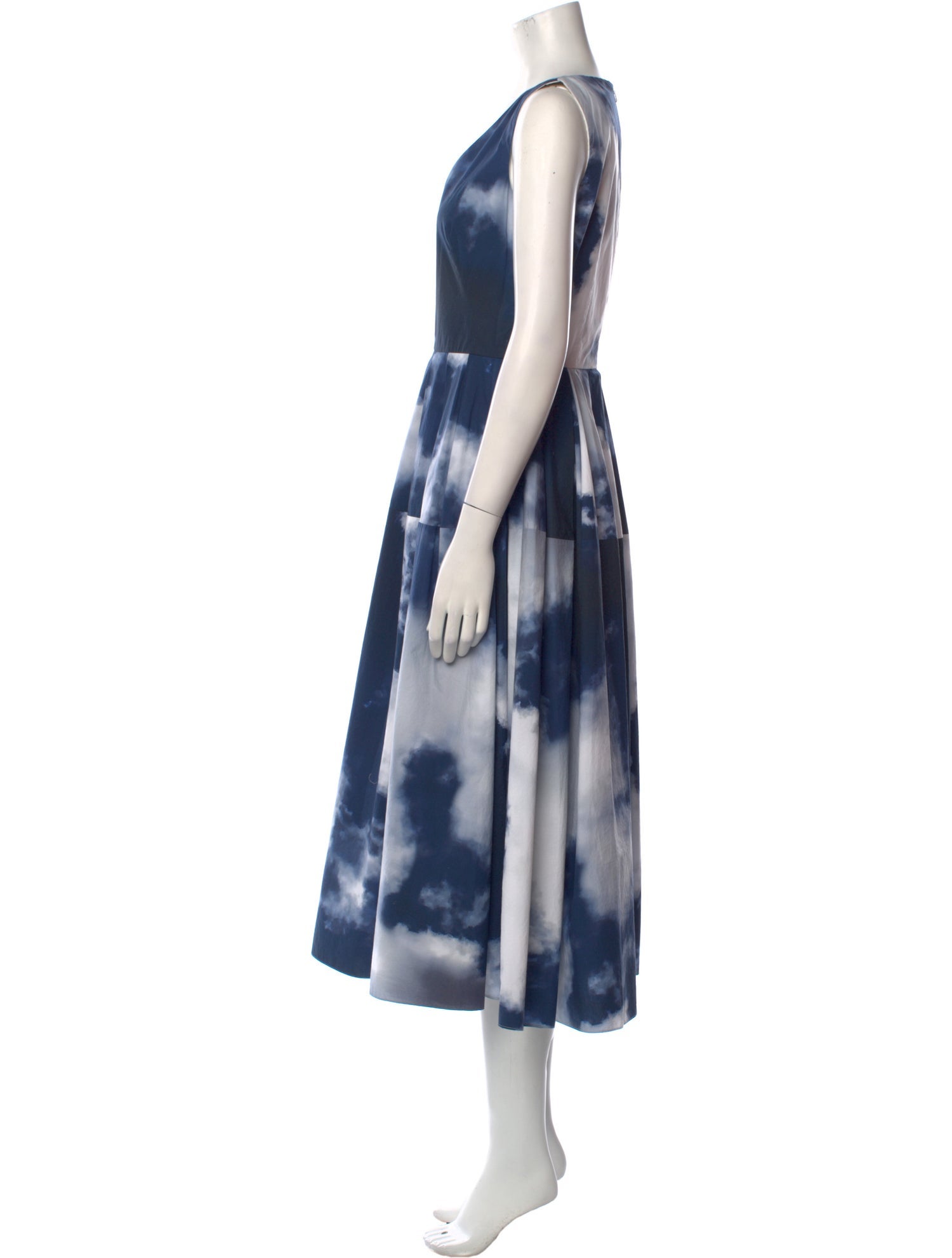 Alexander McQueen Tie-Dye Print Long Dress