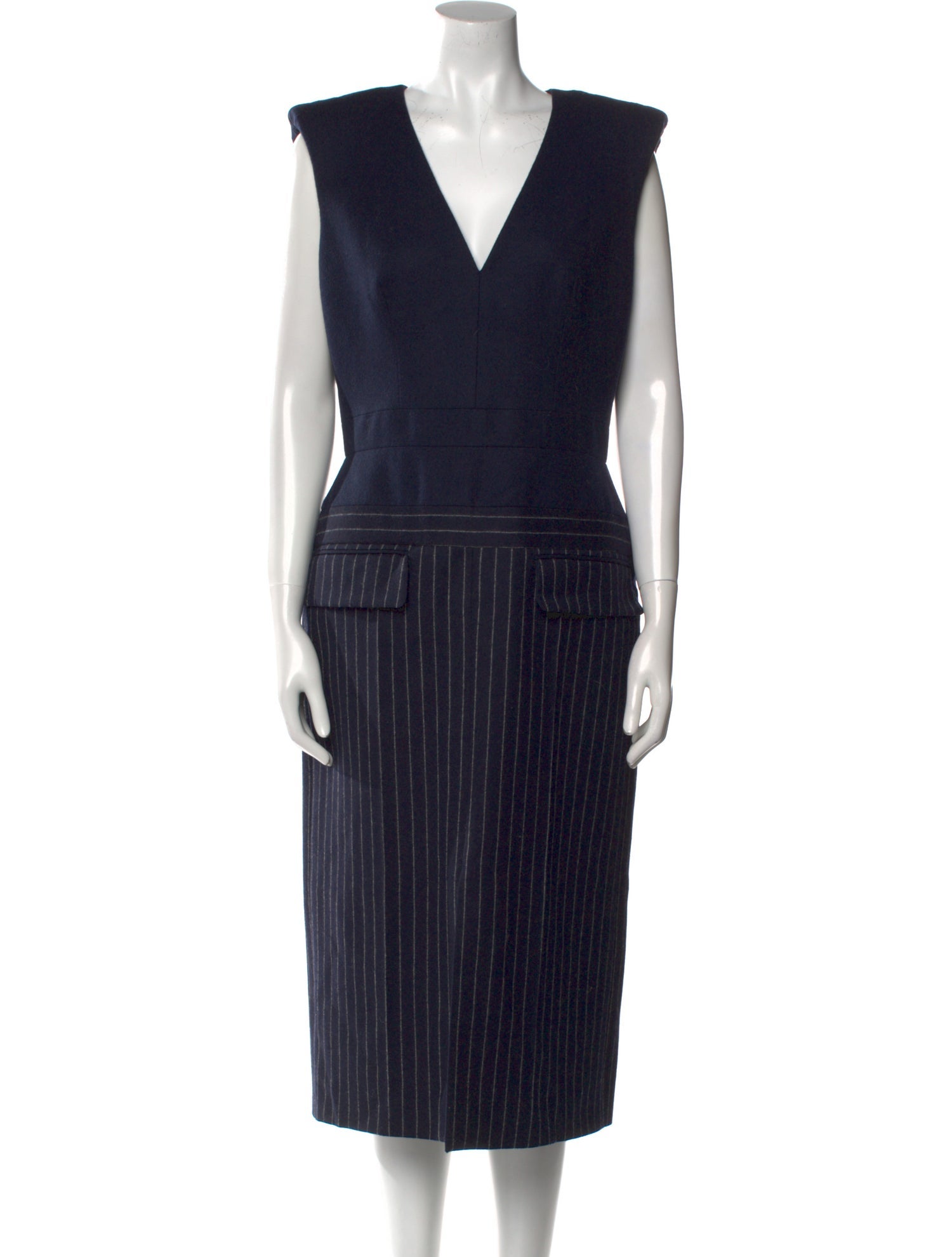 Alexander McQueen Wool Midi Length Dress