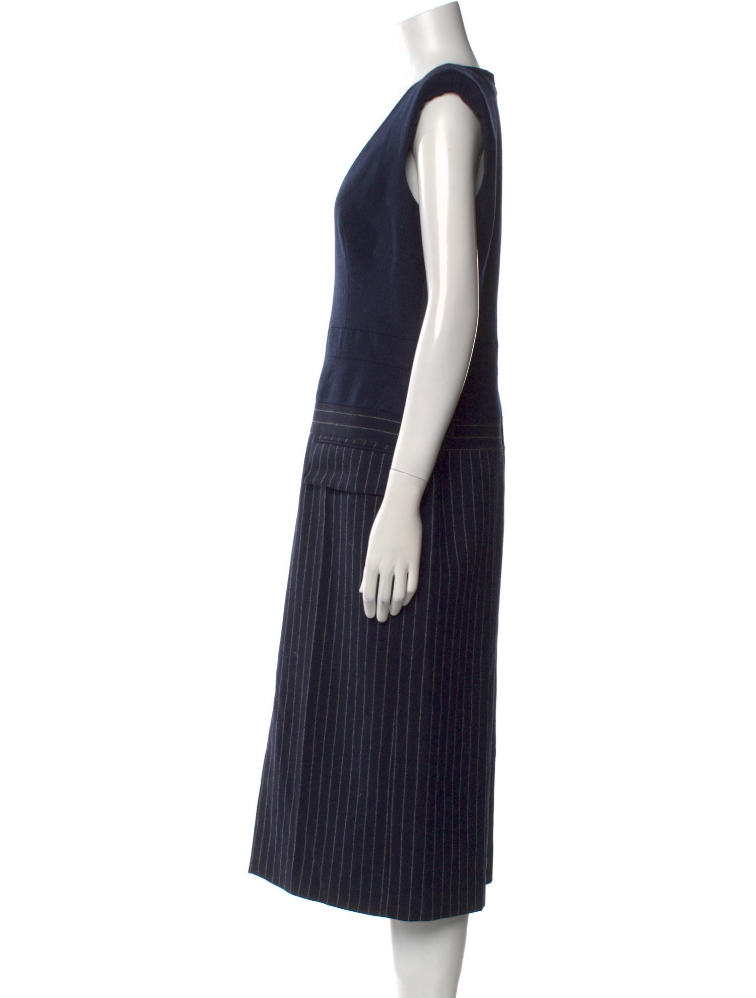 Alexander McQueen Wool Midi Length Dress