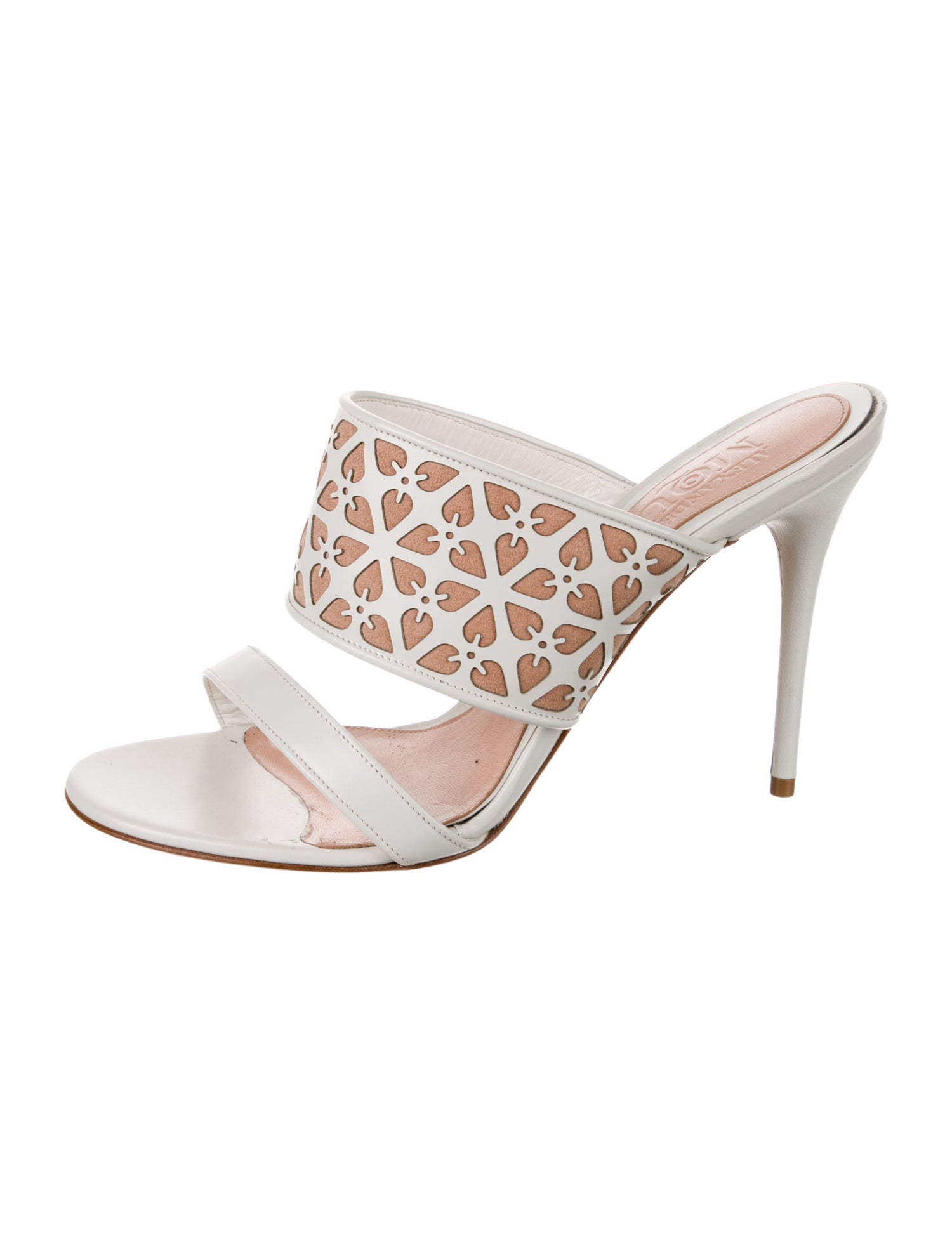 Alexander McQueen Leather Patterned Slides