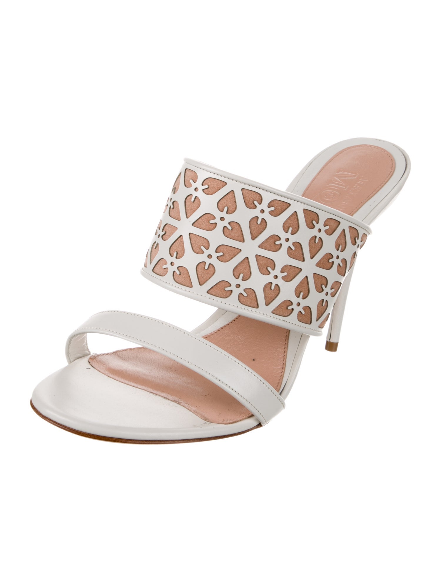 Alexander McQueen Leather Patterned Slides