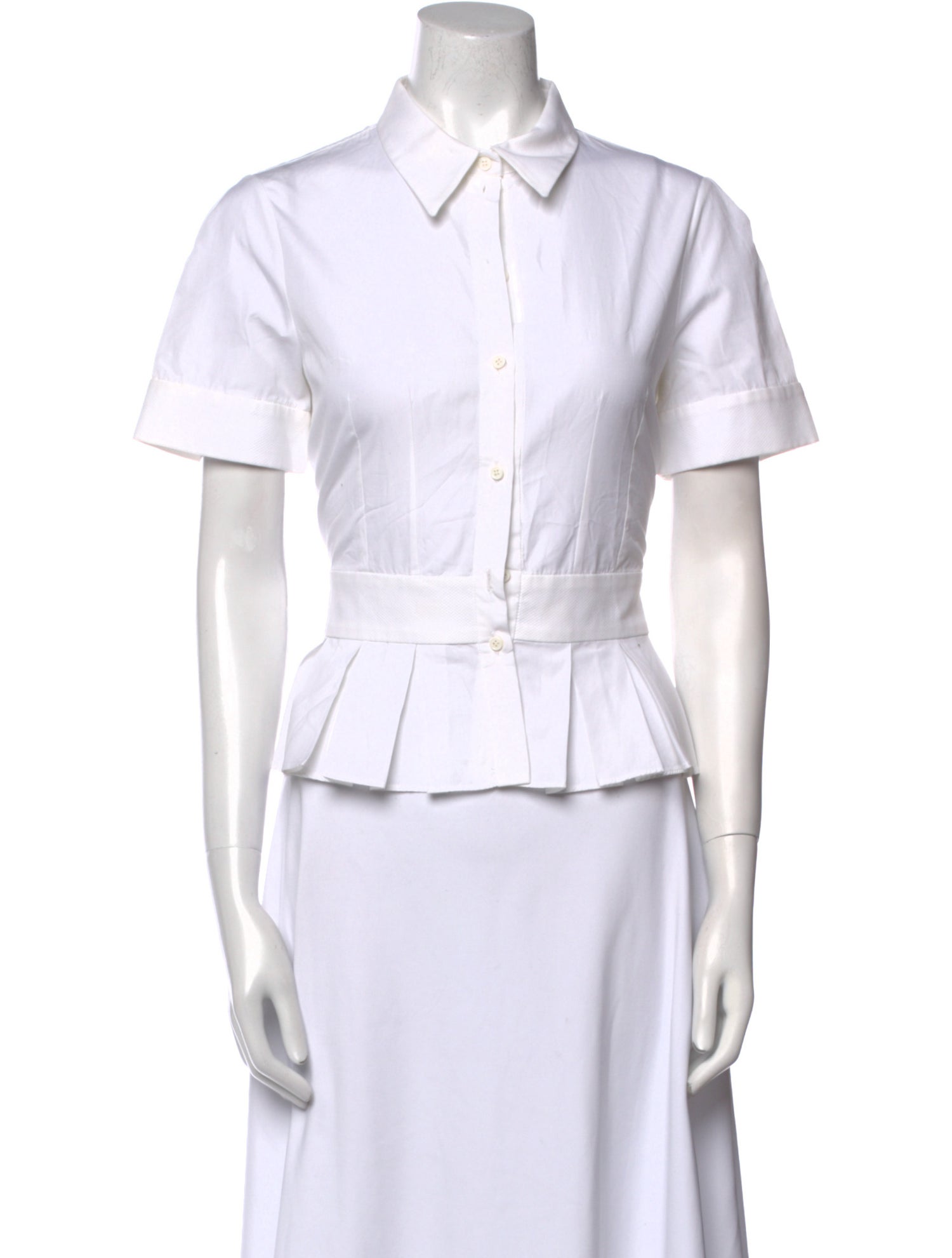 Alexander McQueen Short Sleeve Button-Up Top