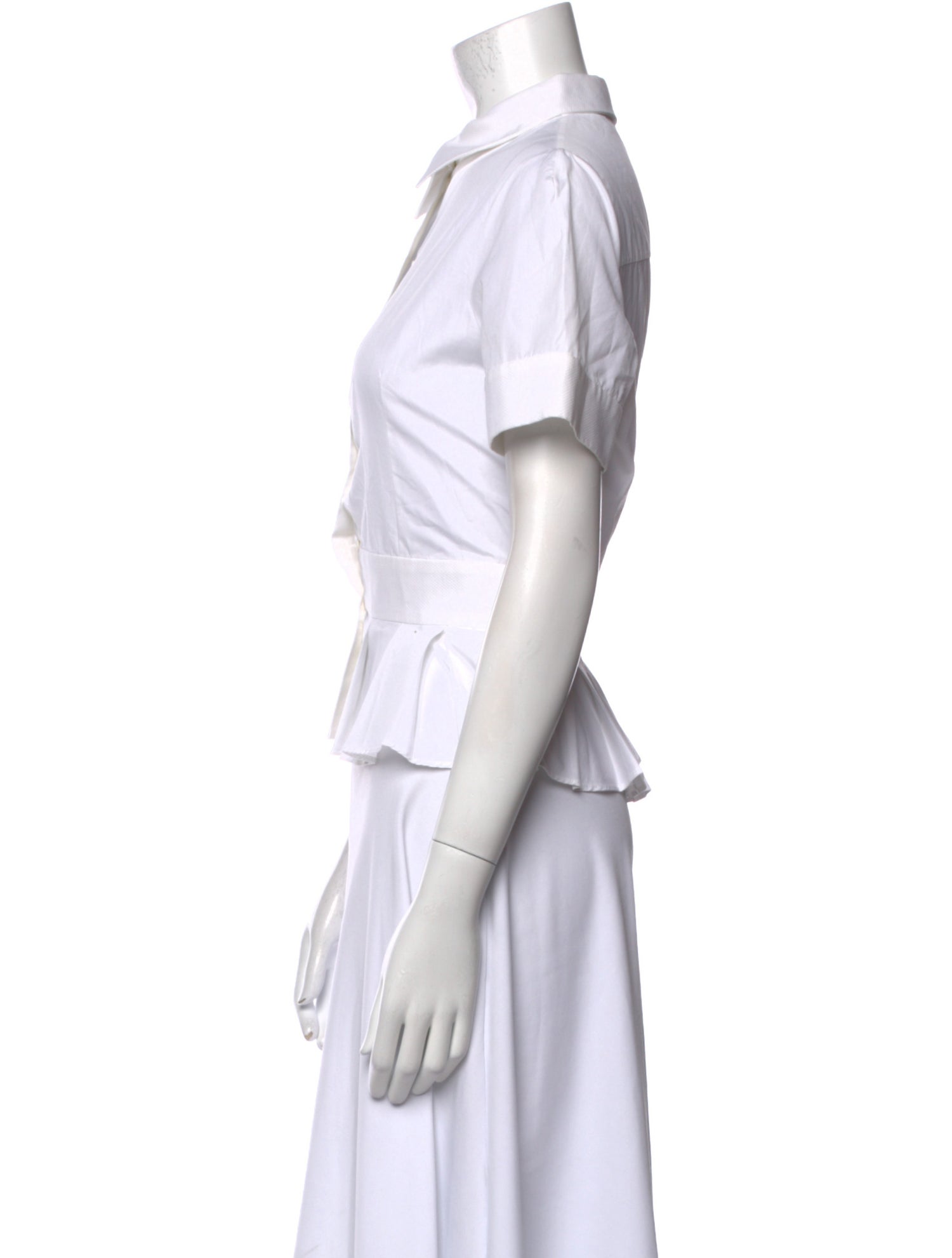 Alexander McQueen Short Sleeve Button-Up Top