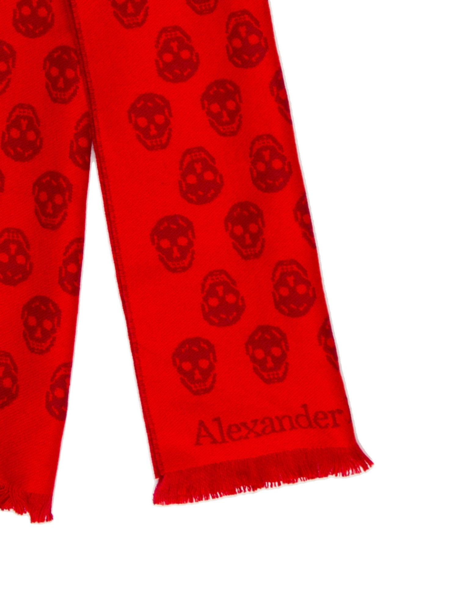 Alexander McQueen Wool Skull Scarf w/ Tags