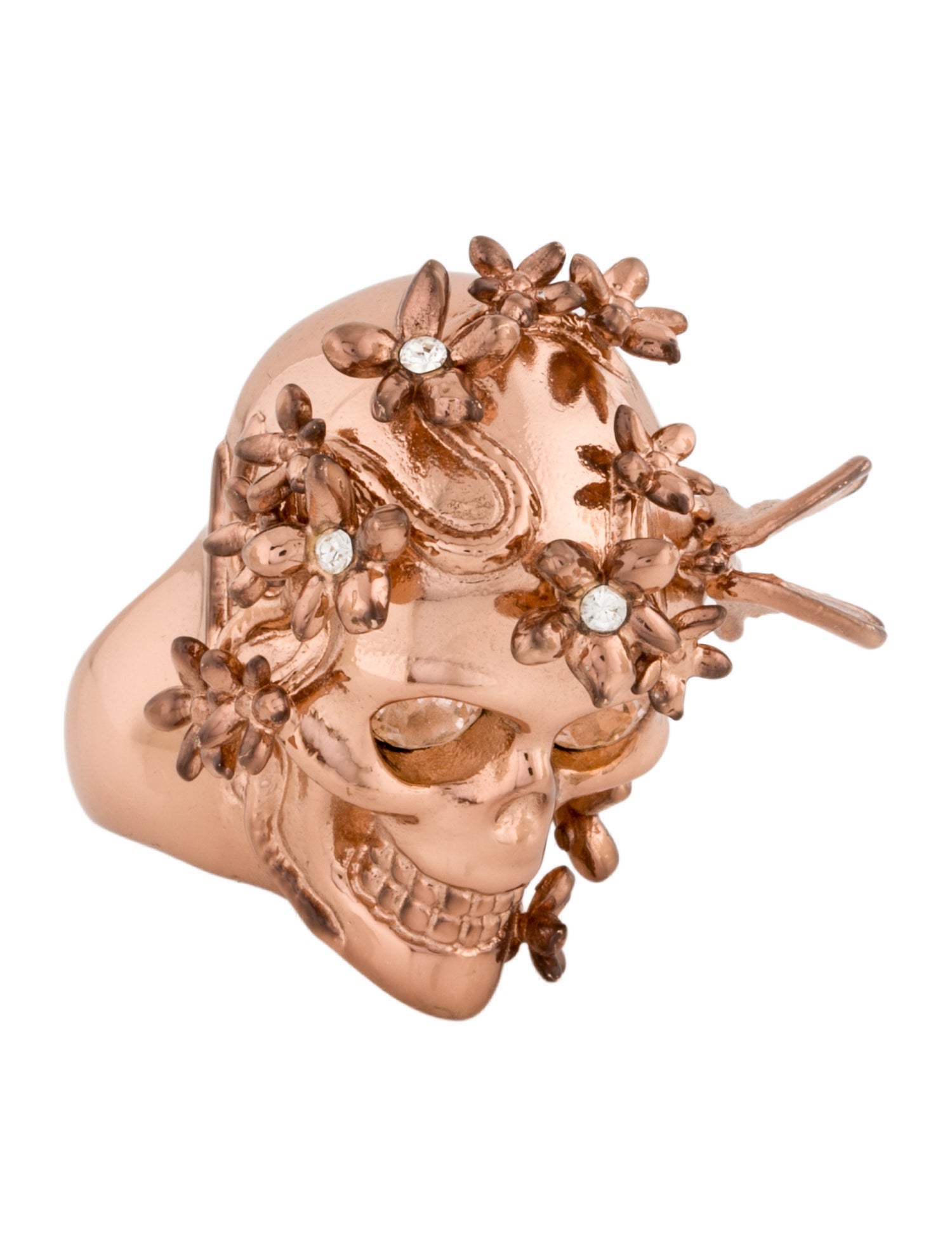 Alexander McQueen Crystal Cocktail Ring