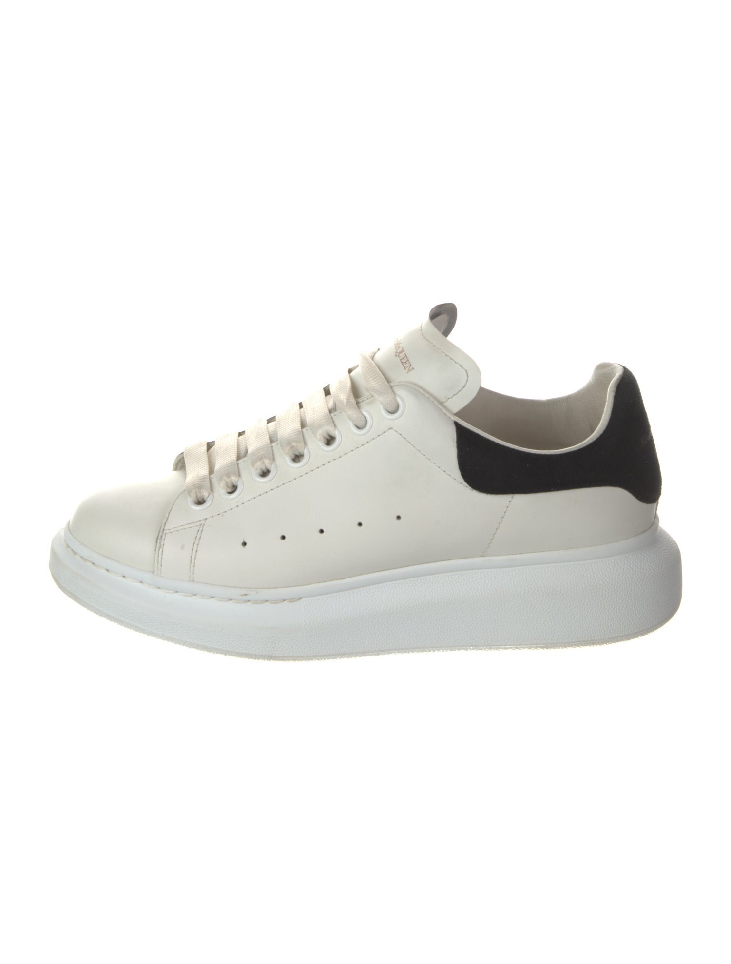Alexander McQueen Leather Printed Chunky Sneakers