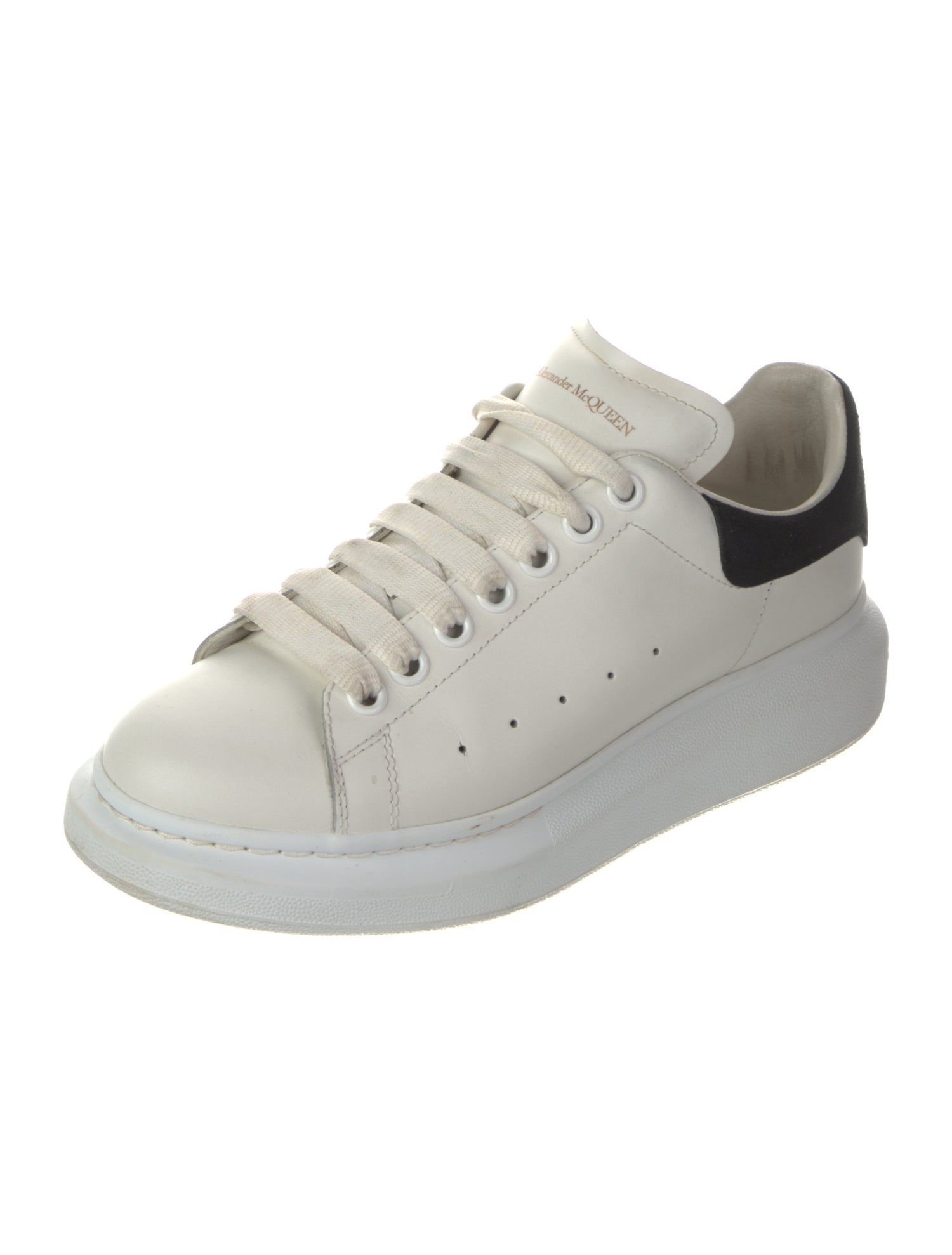 Alexander McQueen Leather Printed Chunky Sneakers