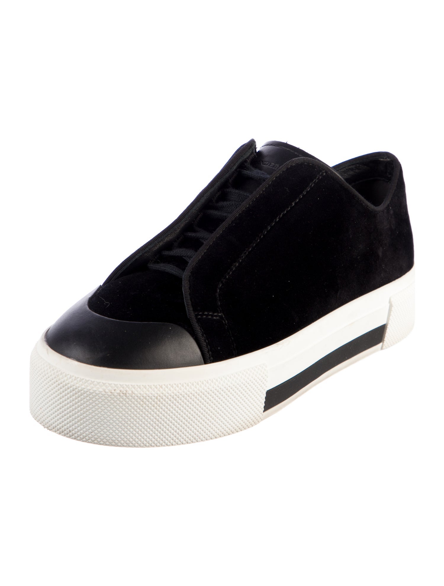 Alexander McQueen Velvet Grosgrain Trim Sneakers