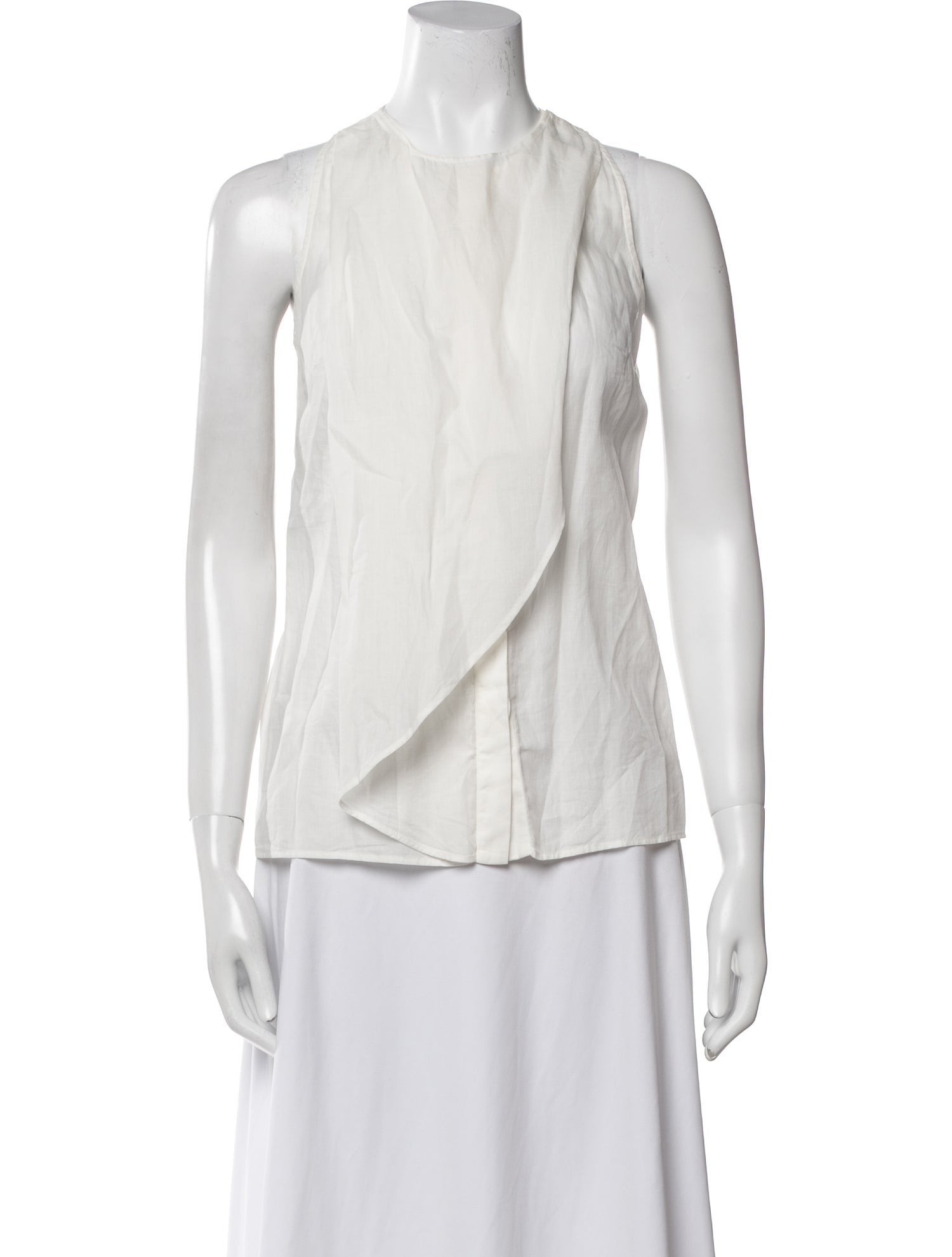 Alexander McQueen Crew Neck Sleeveless Top