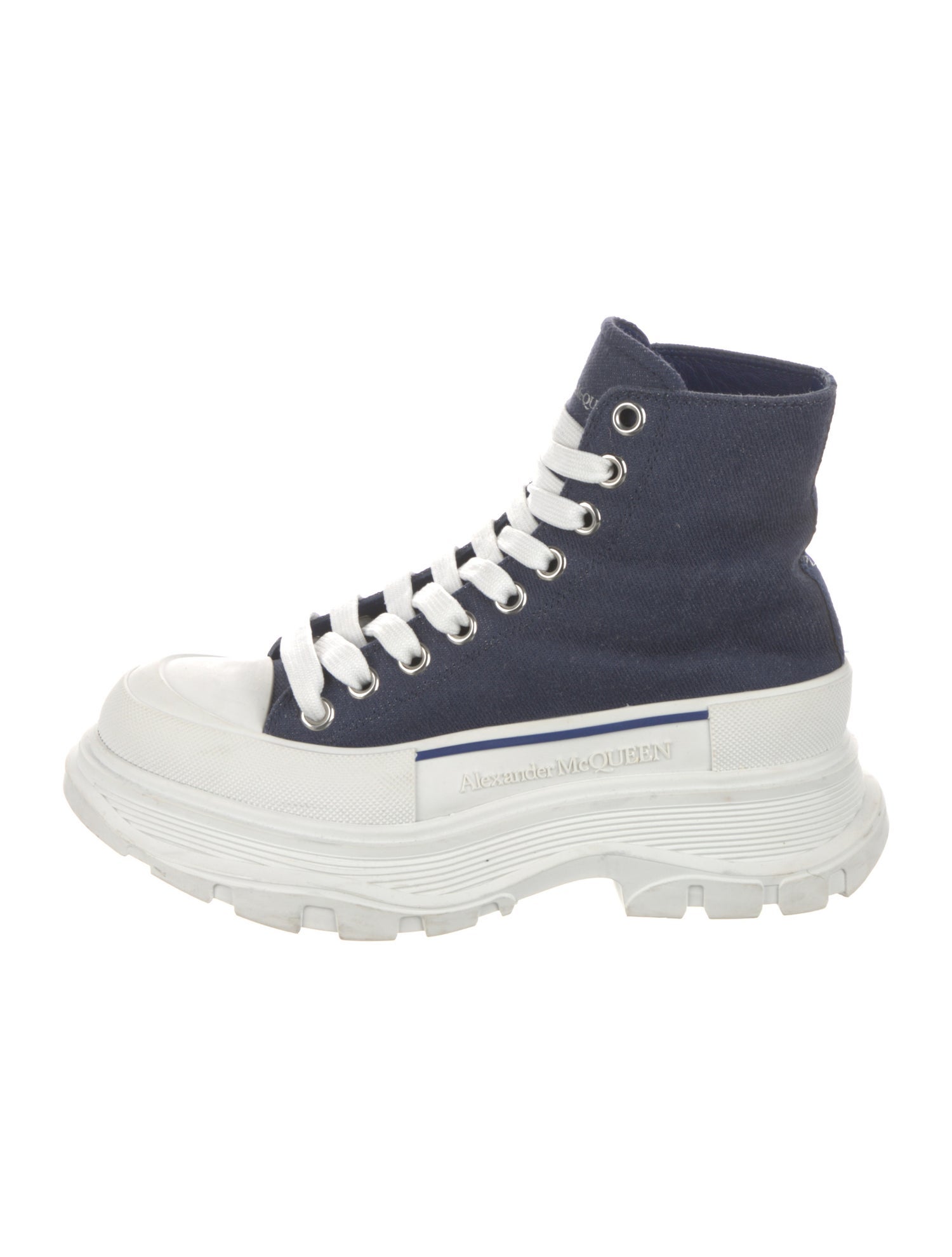 Alexander McQueen Canvas Colorblock Pattern Sneakers