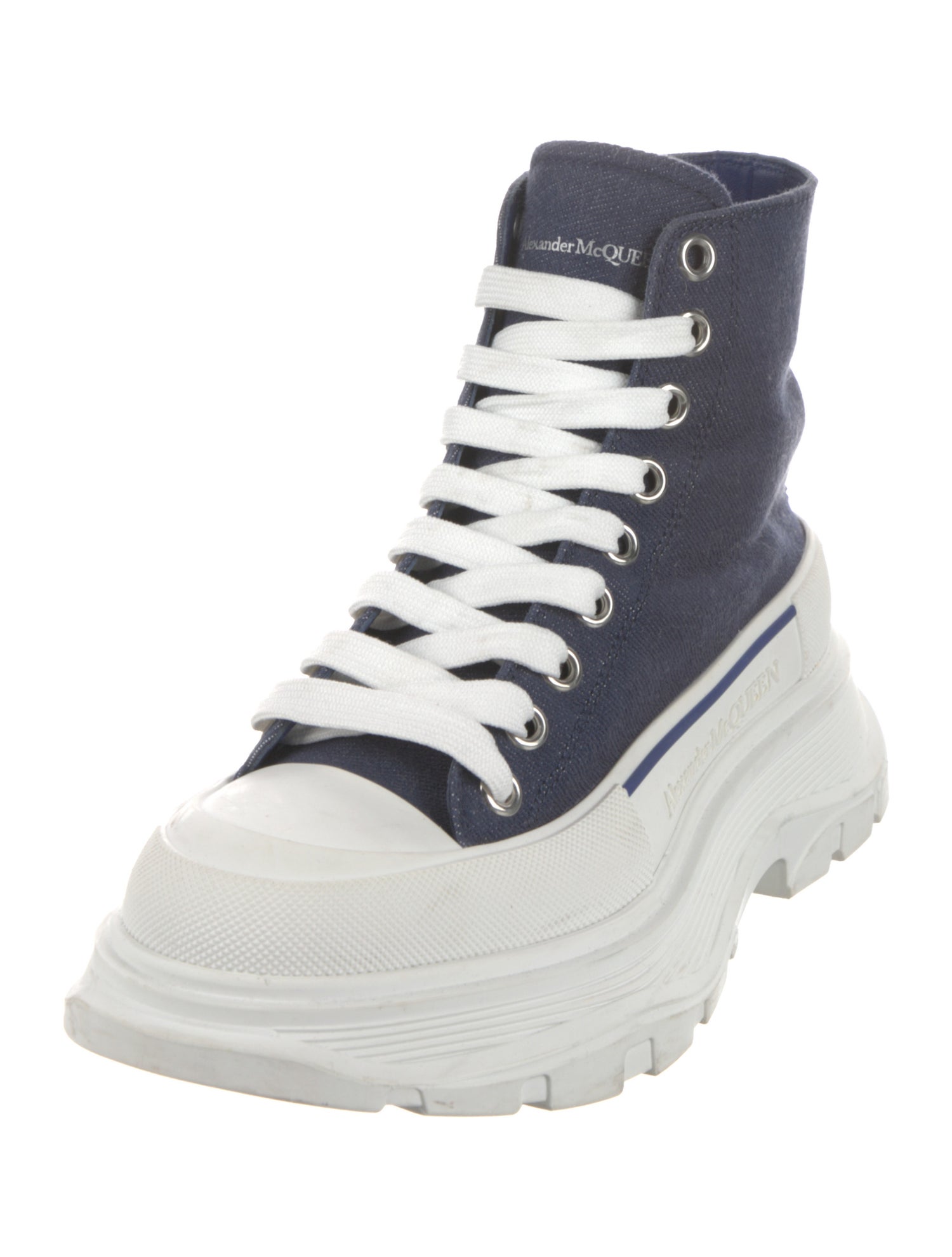 Alexander McQueen Canvas Colorblock Pattern Sneakers