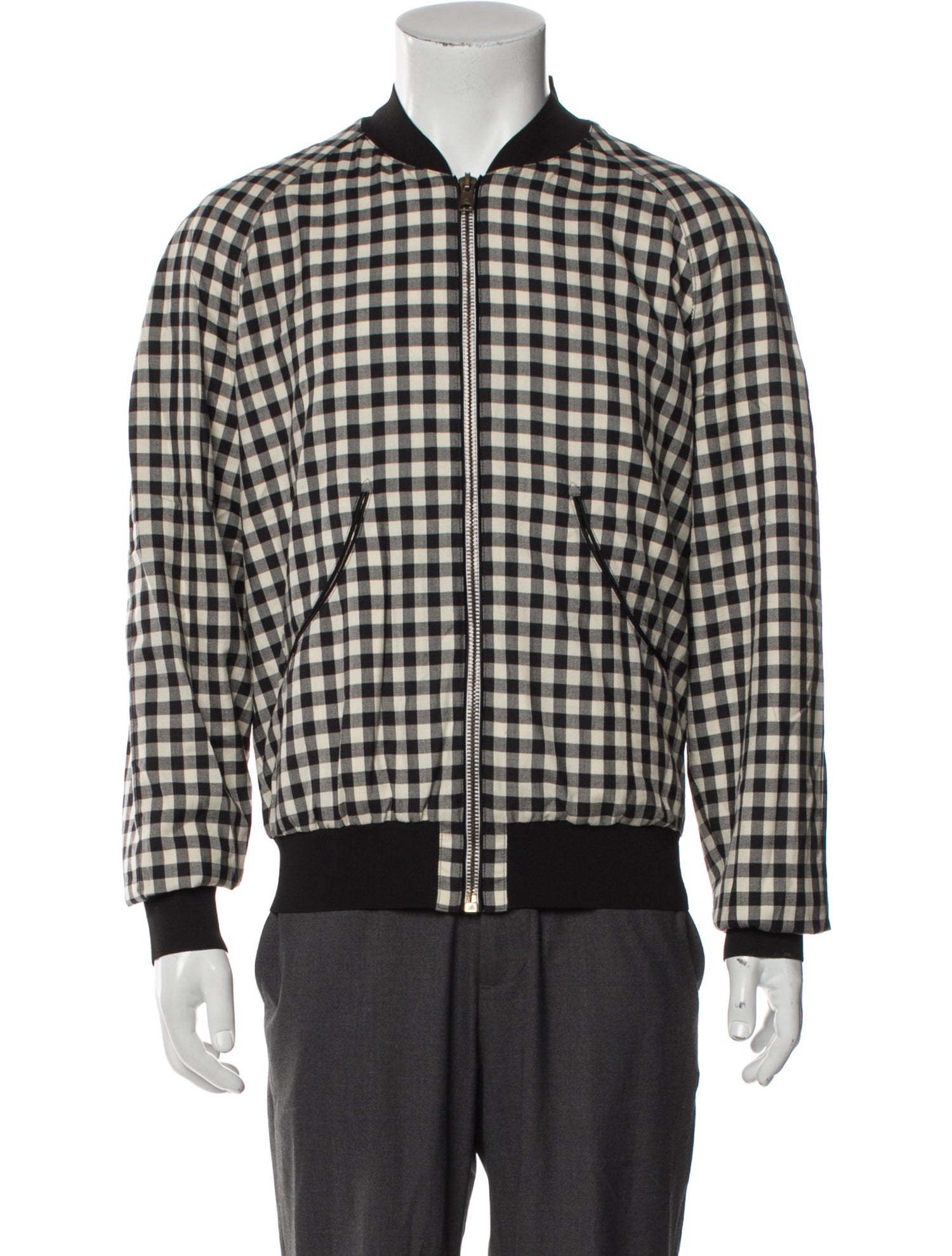 Alexander McQueen Plaid Print Bomber Jacket