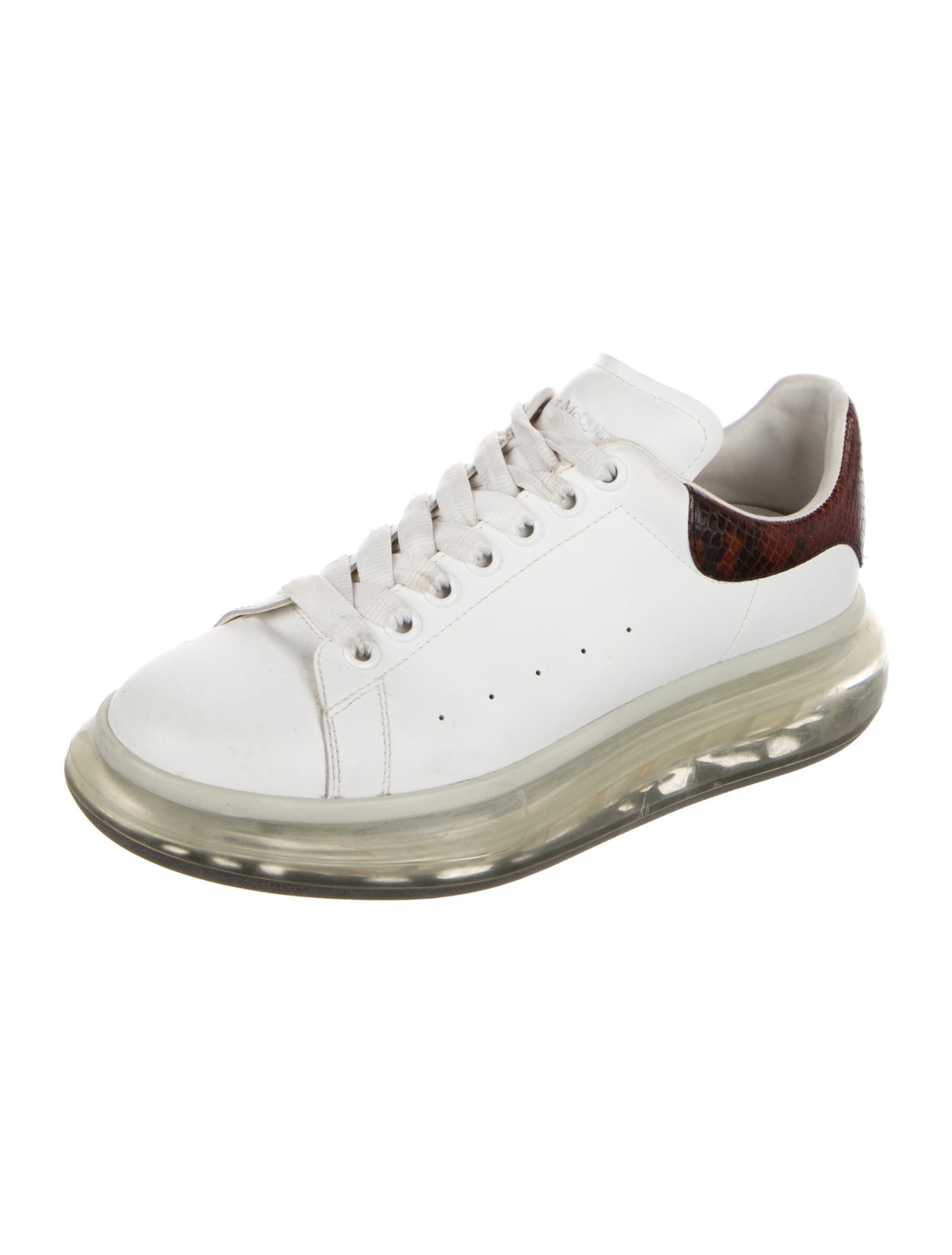 Alexander McQueen Leather Colorblock Pattern Sneakers