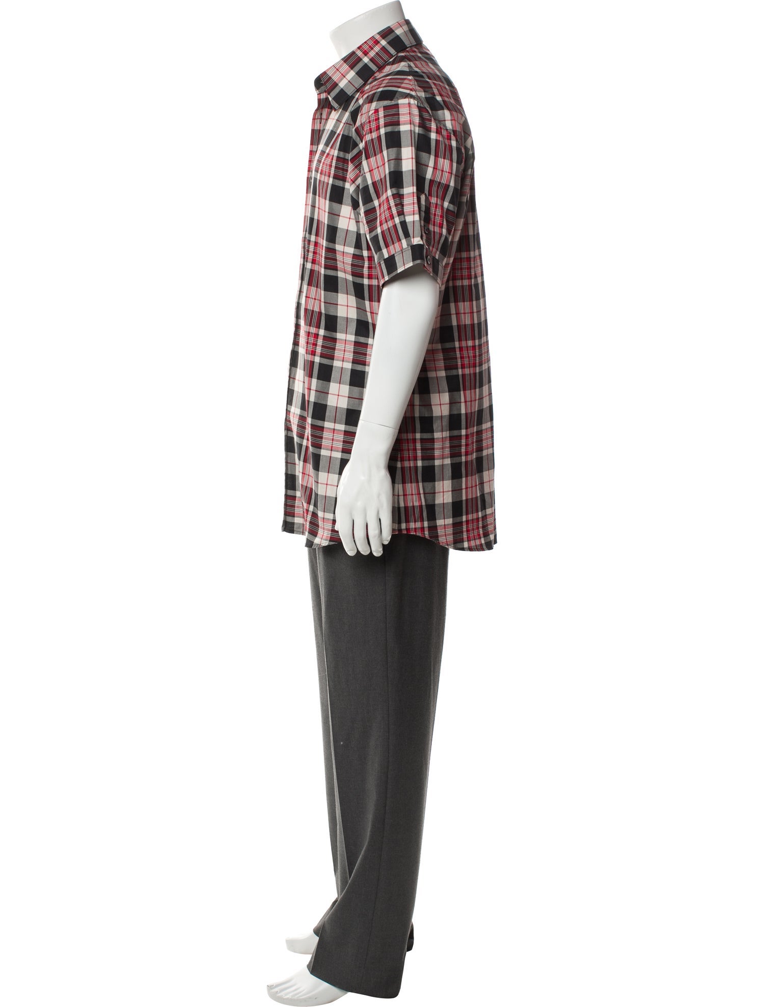 Alexander McQueen Plaid Print Short Sleeve Shirt w/ Tags