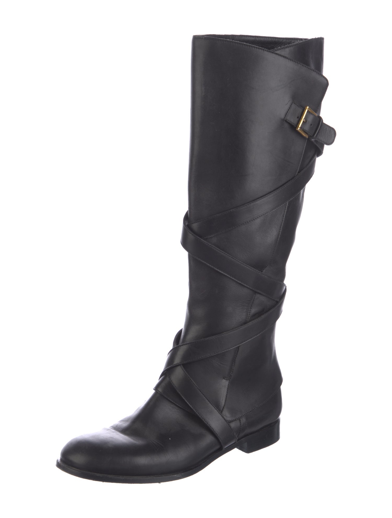 Alexander McQueen Leather Riding Boots