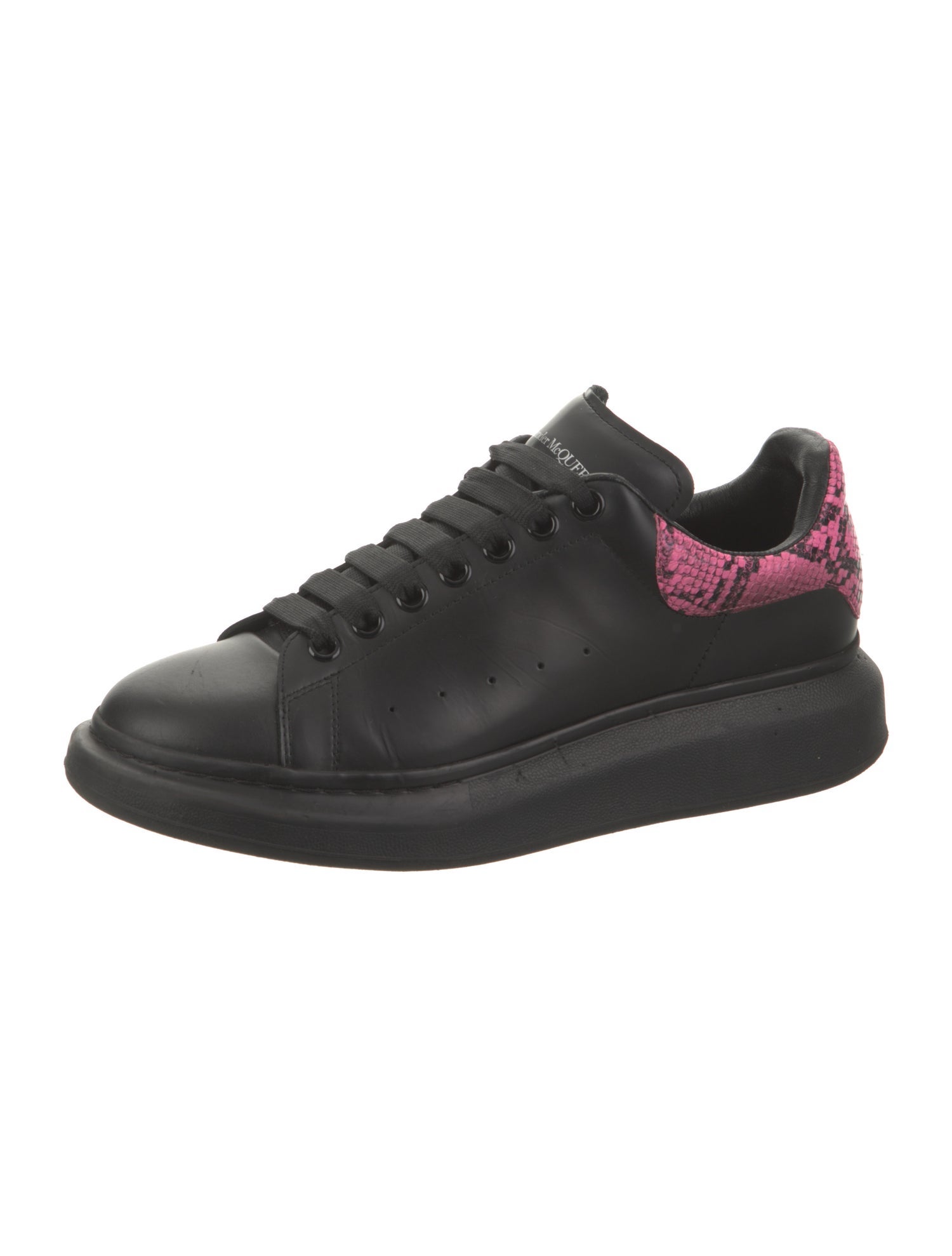 Alexander McQueen Leather Floral Print Sneakers