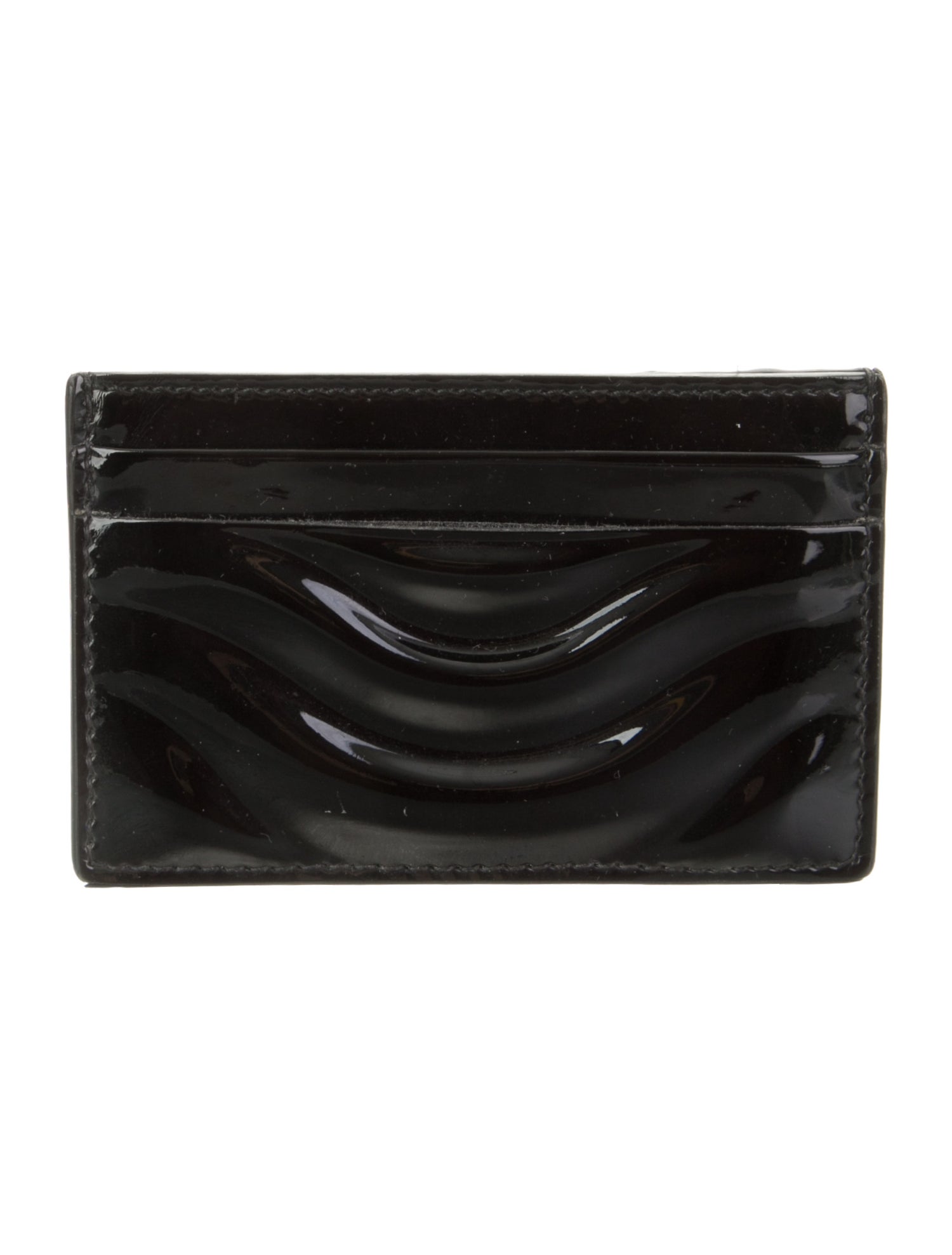 Alexander McQueen Patent Leather Printed Card Holder