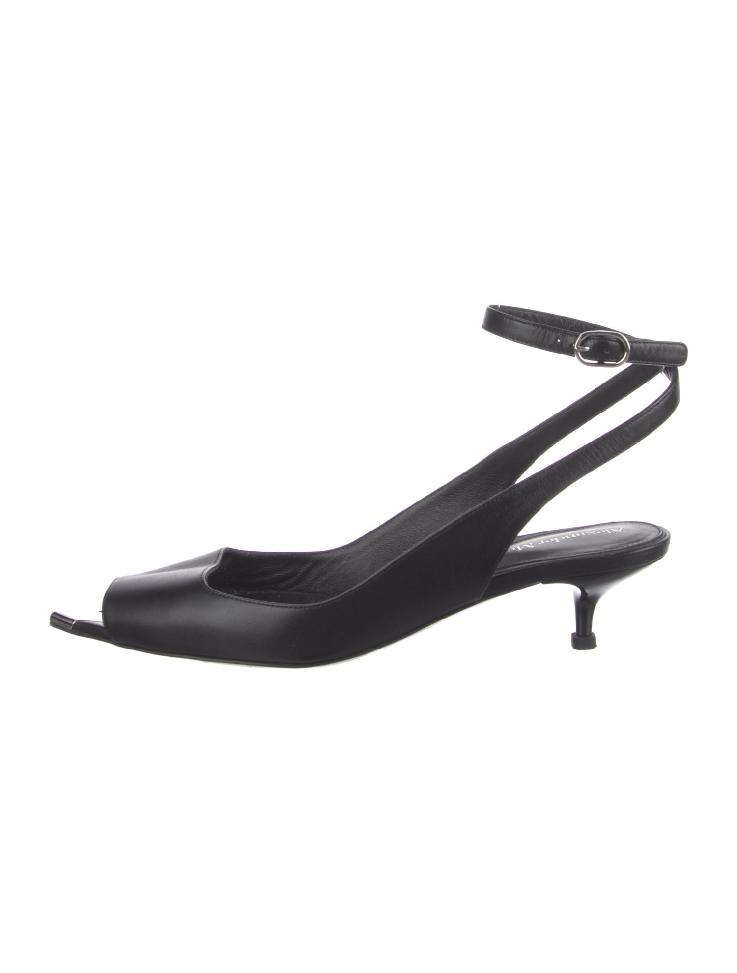 Alexander McQueen Leather Slingback Sandals