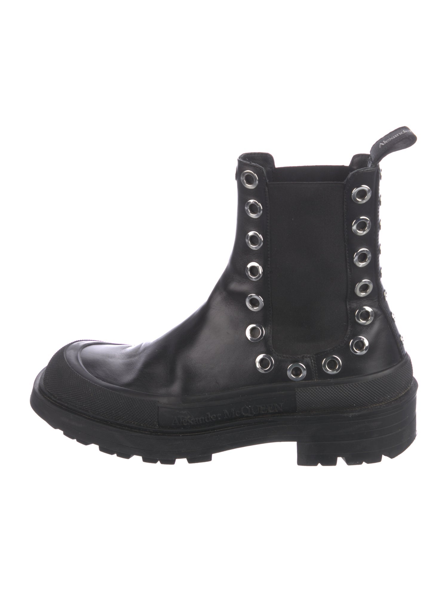 Alexander McQueen Leather Combat Boots