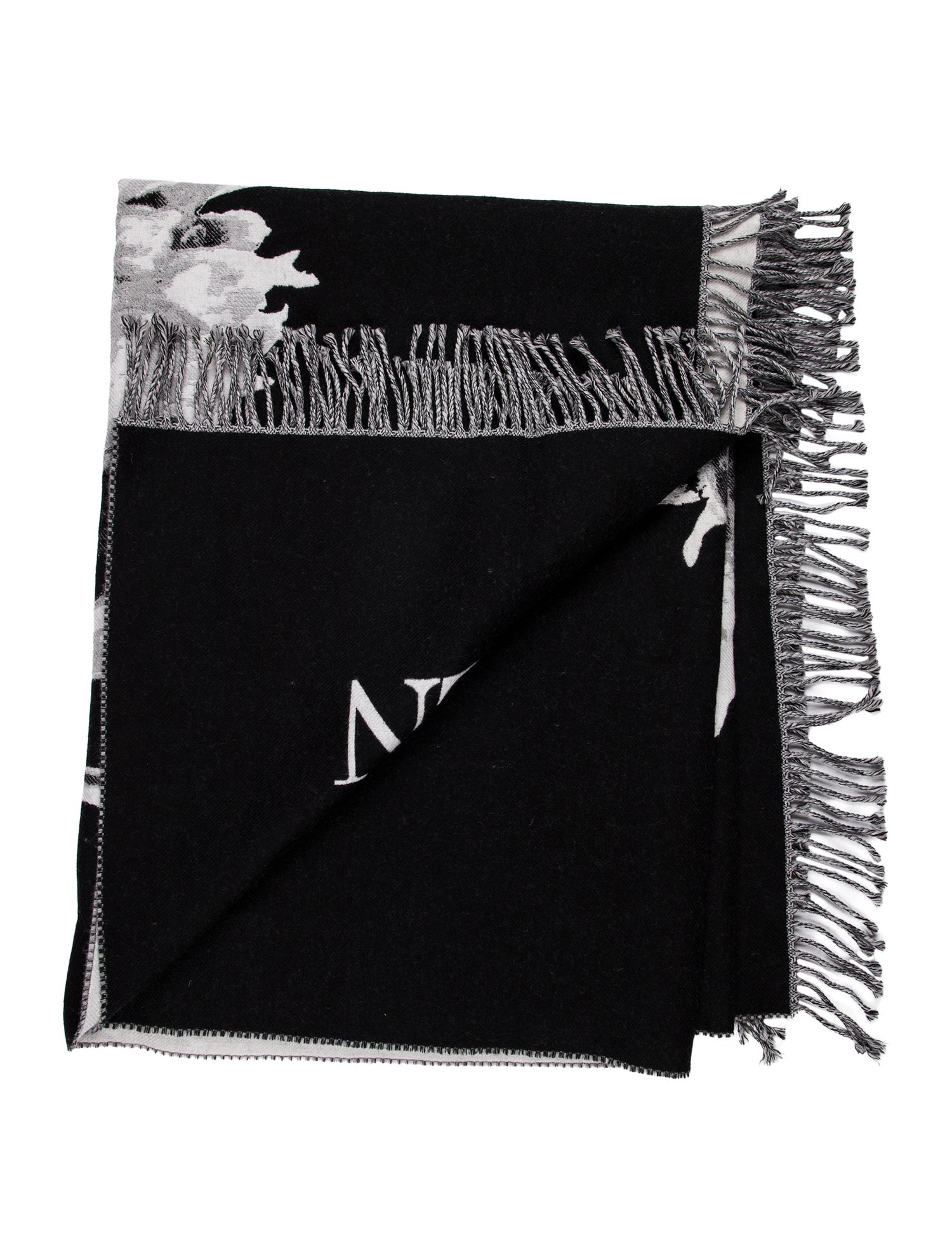 Alexander McQueen Jacquard Flower Throw Blanket