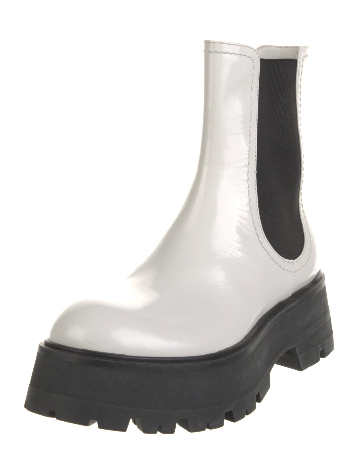 Alexander McQueen Patent Leather Chelsea Boots