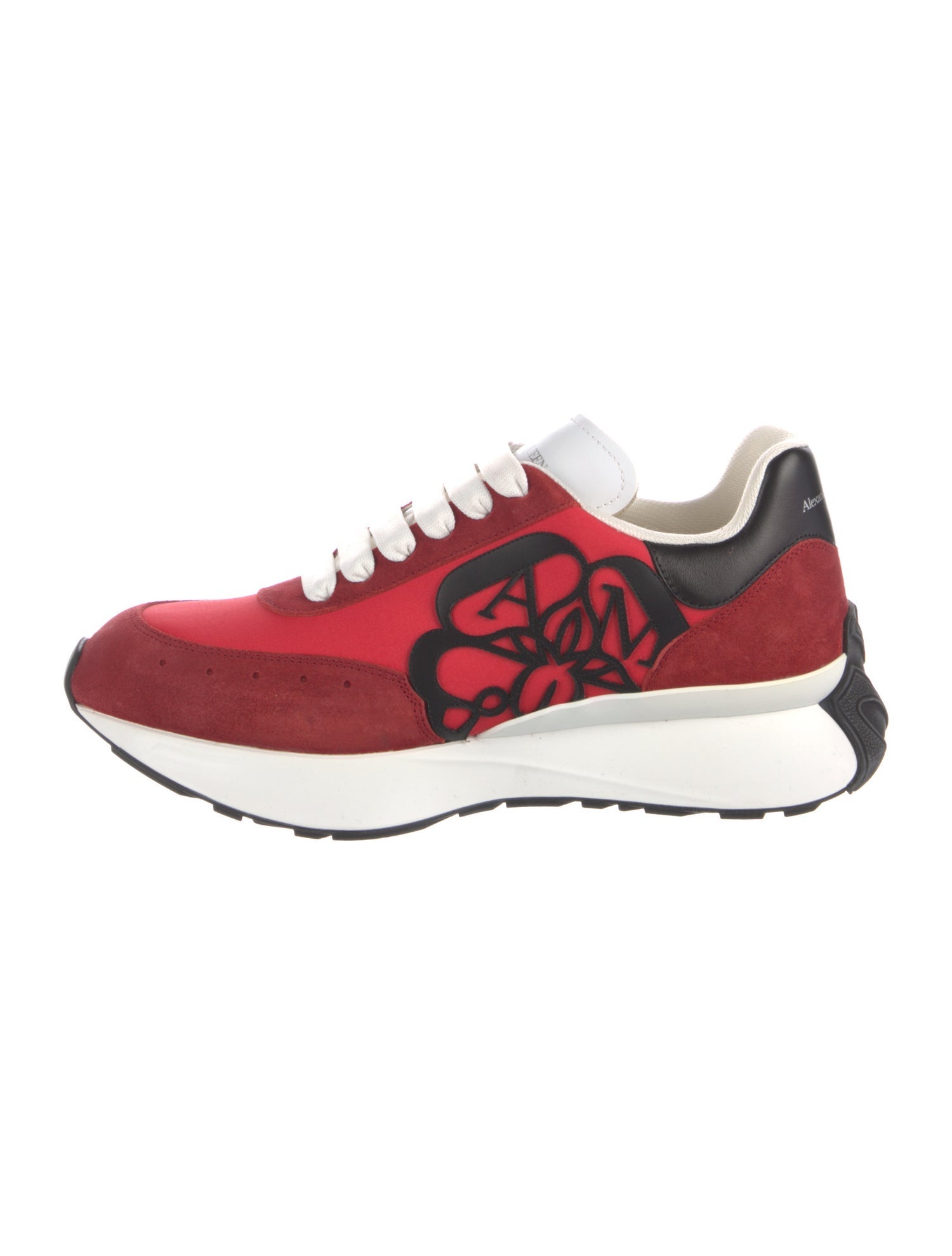 Alexander McQueen Suede Graphic Print Sneakers