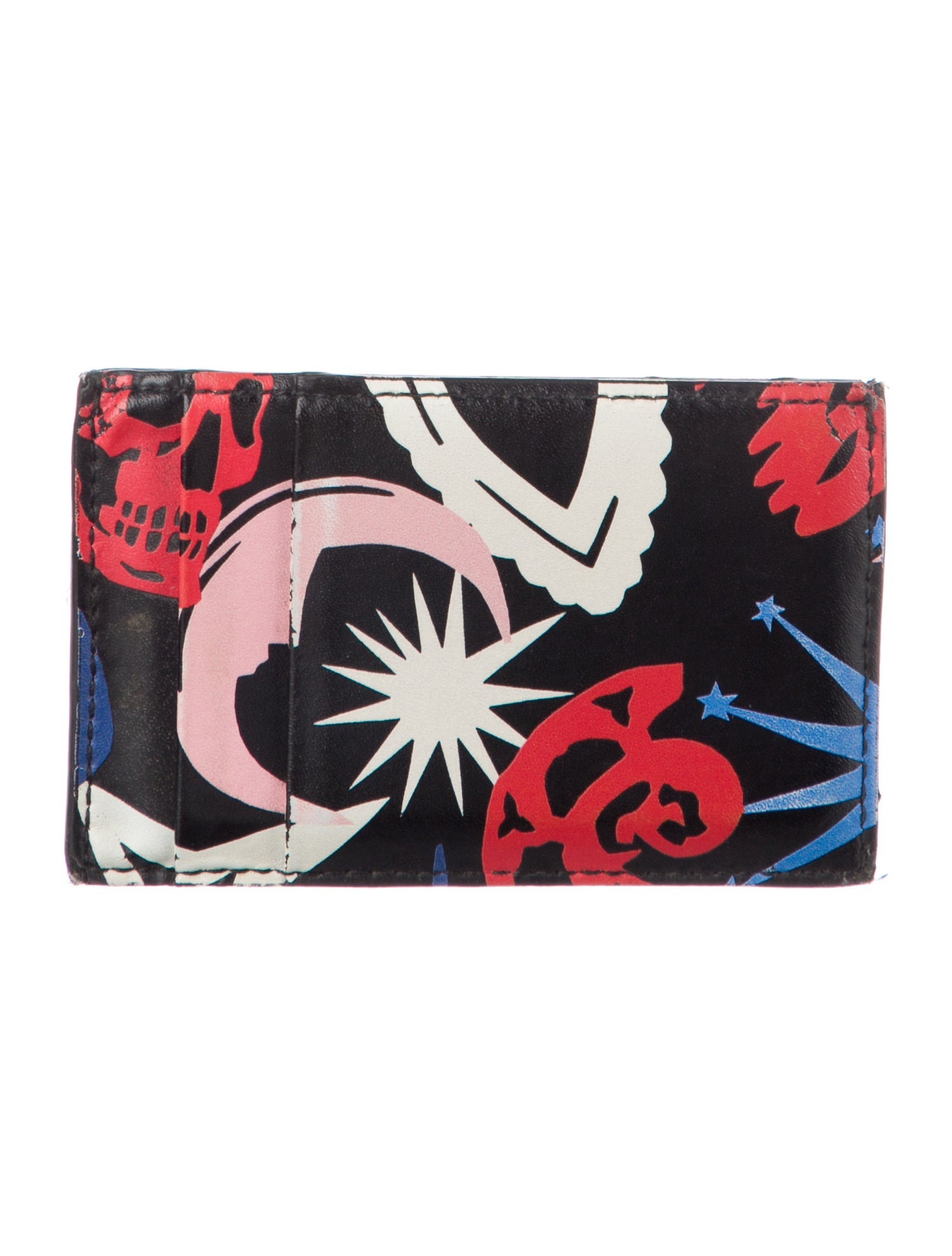 Alexander McQueen Leather Printed Card Holder