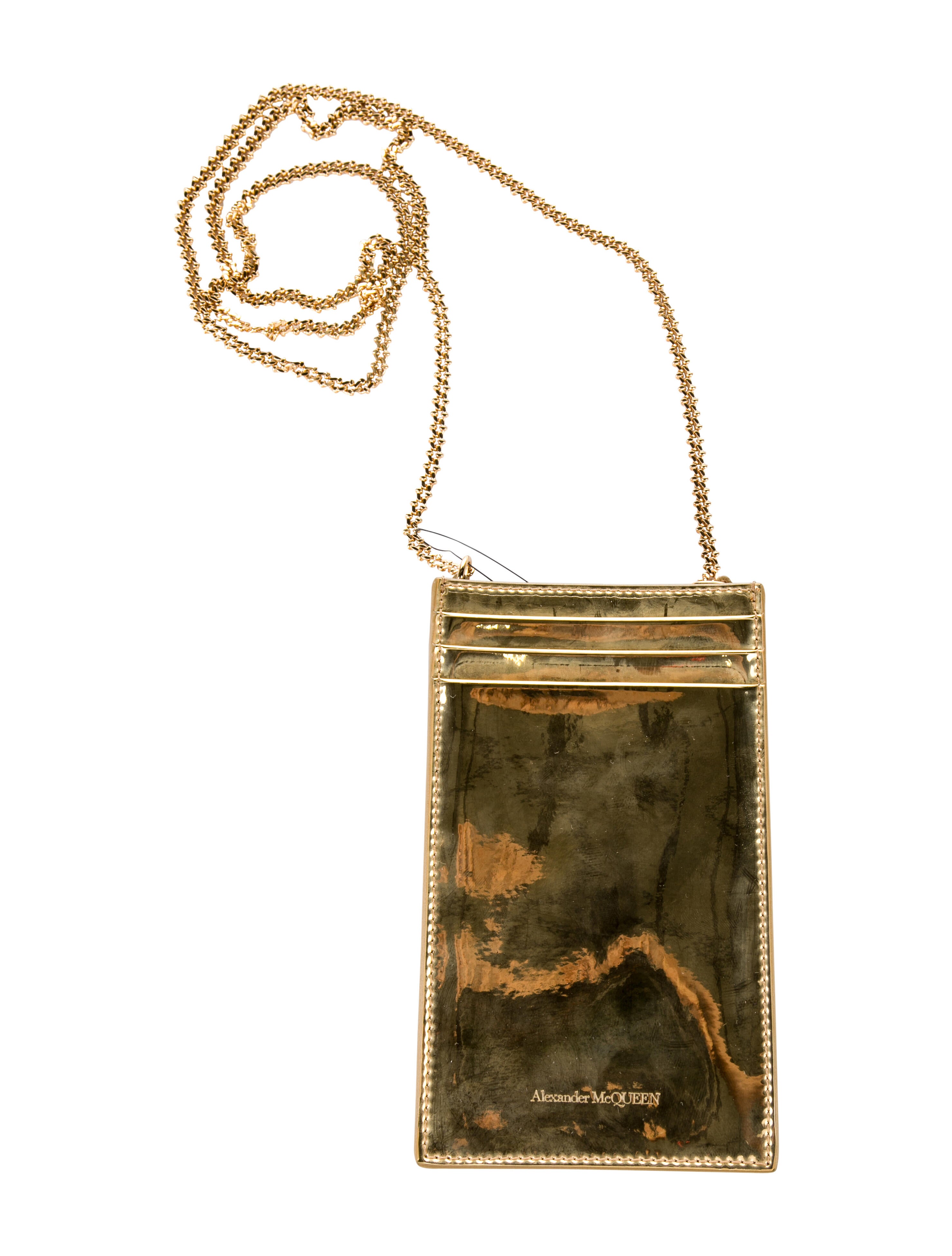 Alexander McQueen Patent Leather Printed Wallet