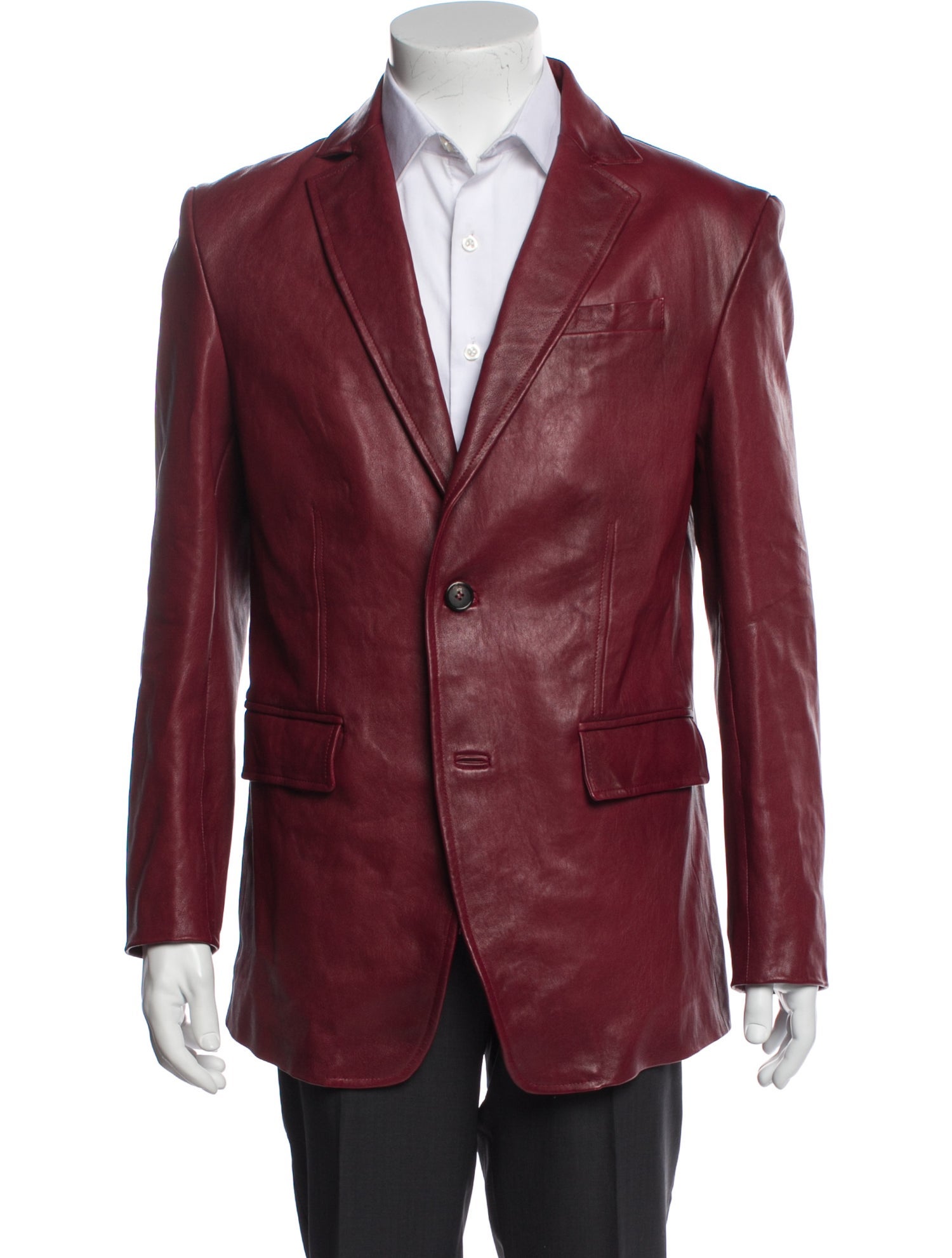 Alexander McQueen Mens Leather Blazer