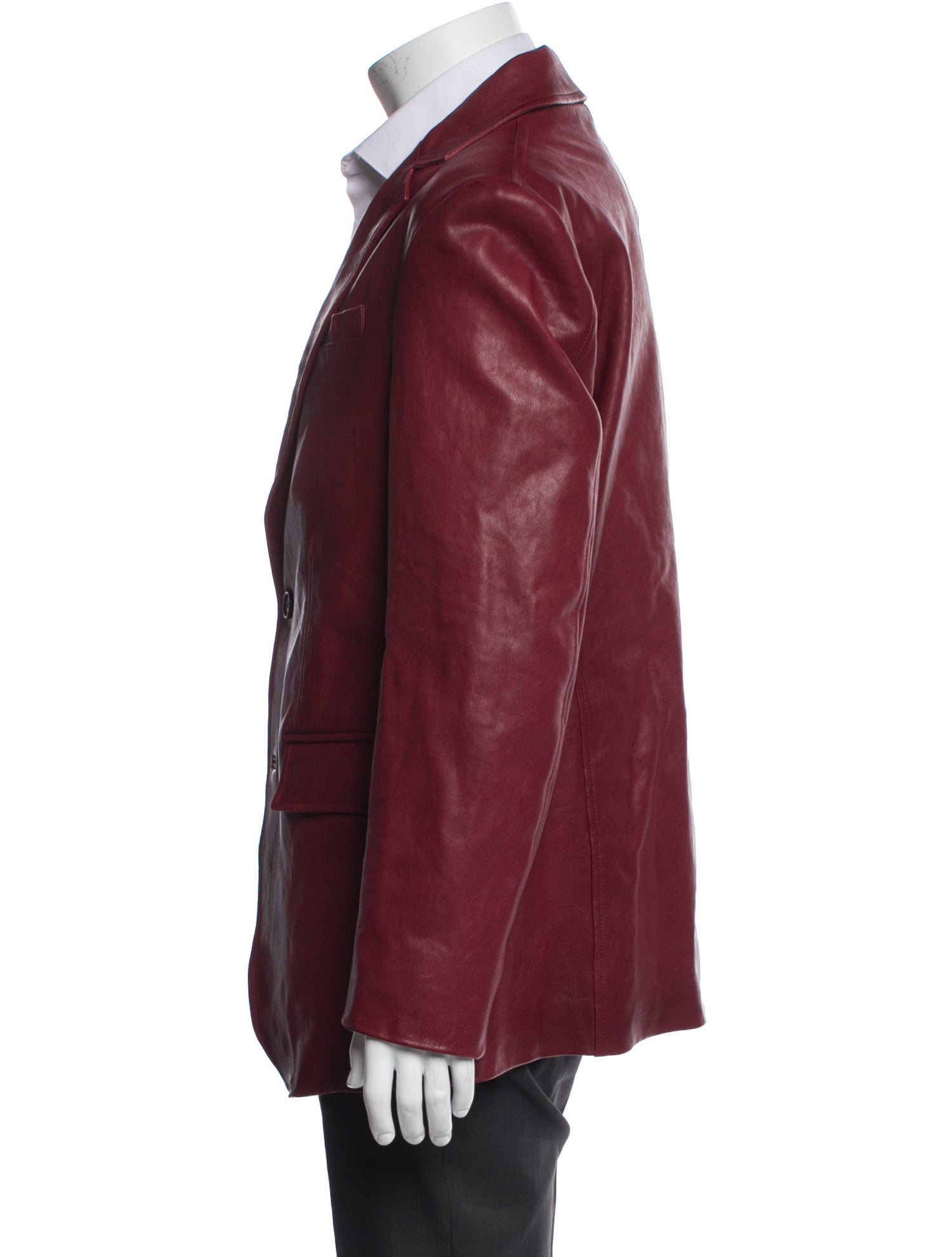 Alexander McQueen Mens Leather Blazer