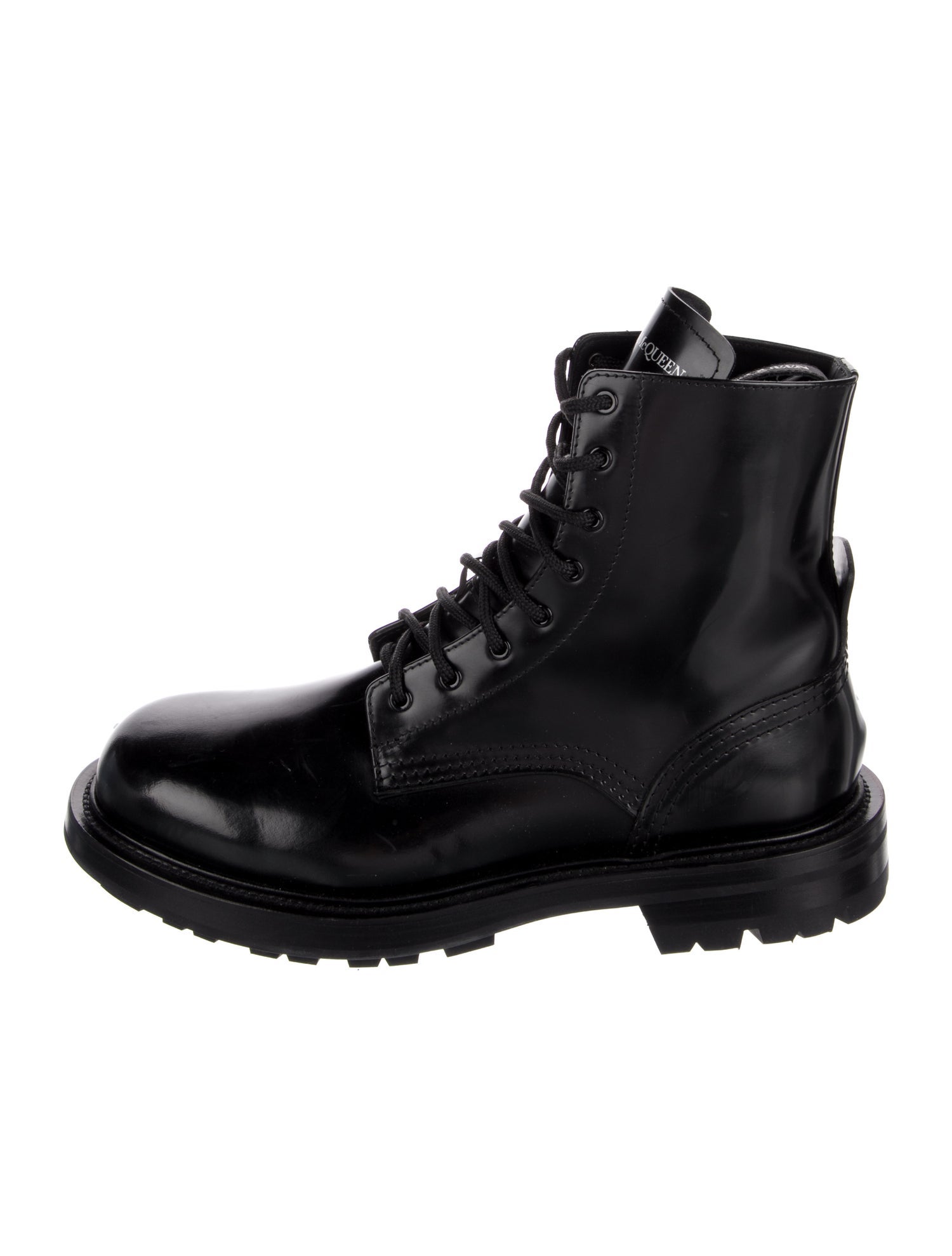 Alexander McQueen Leather Combat Boots